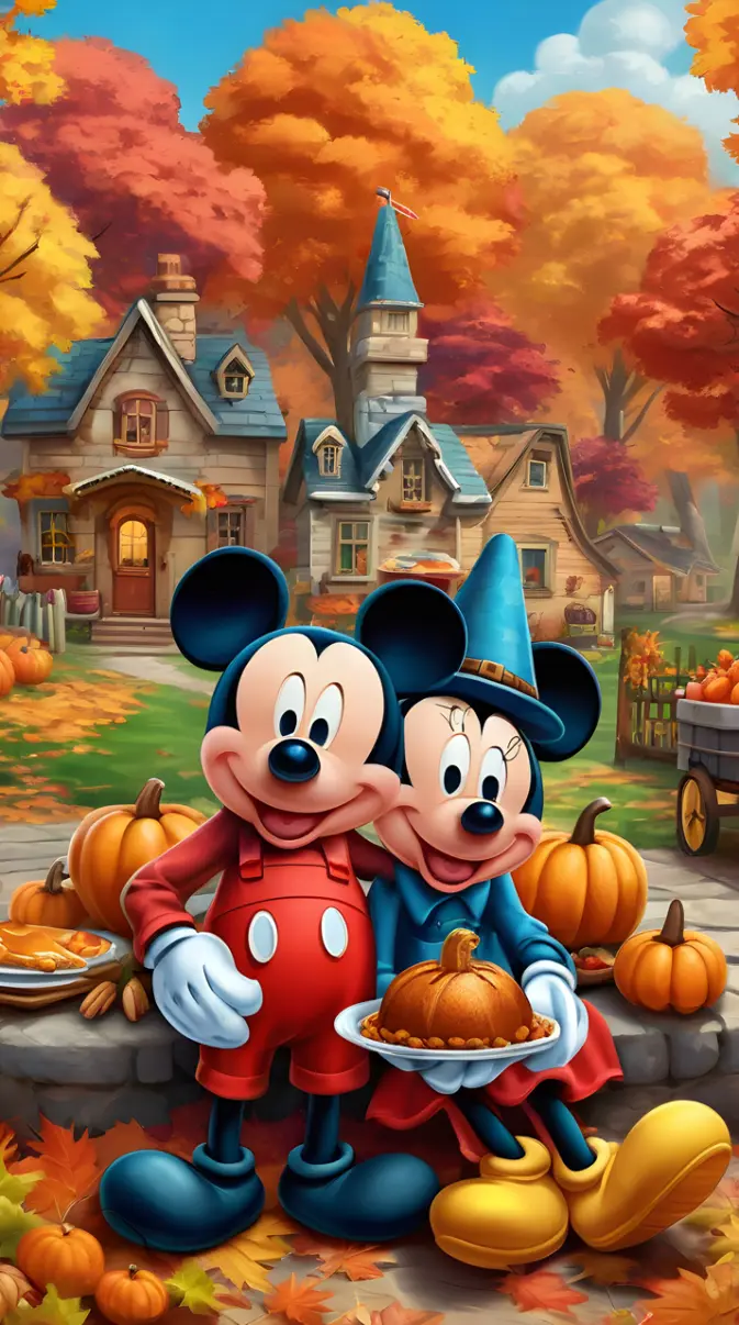 Minnie and Mickey mouse thanksgiving wallpaper