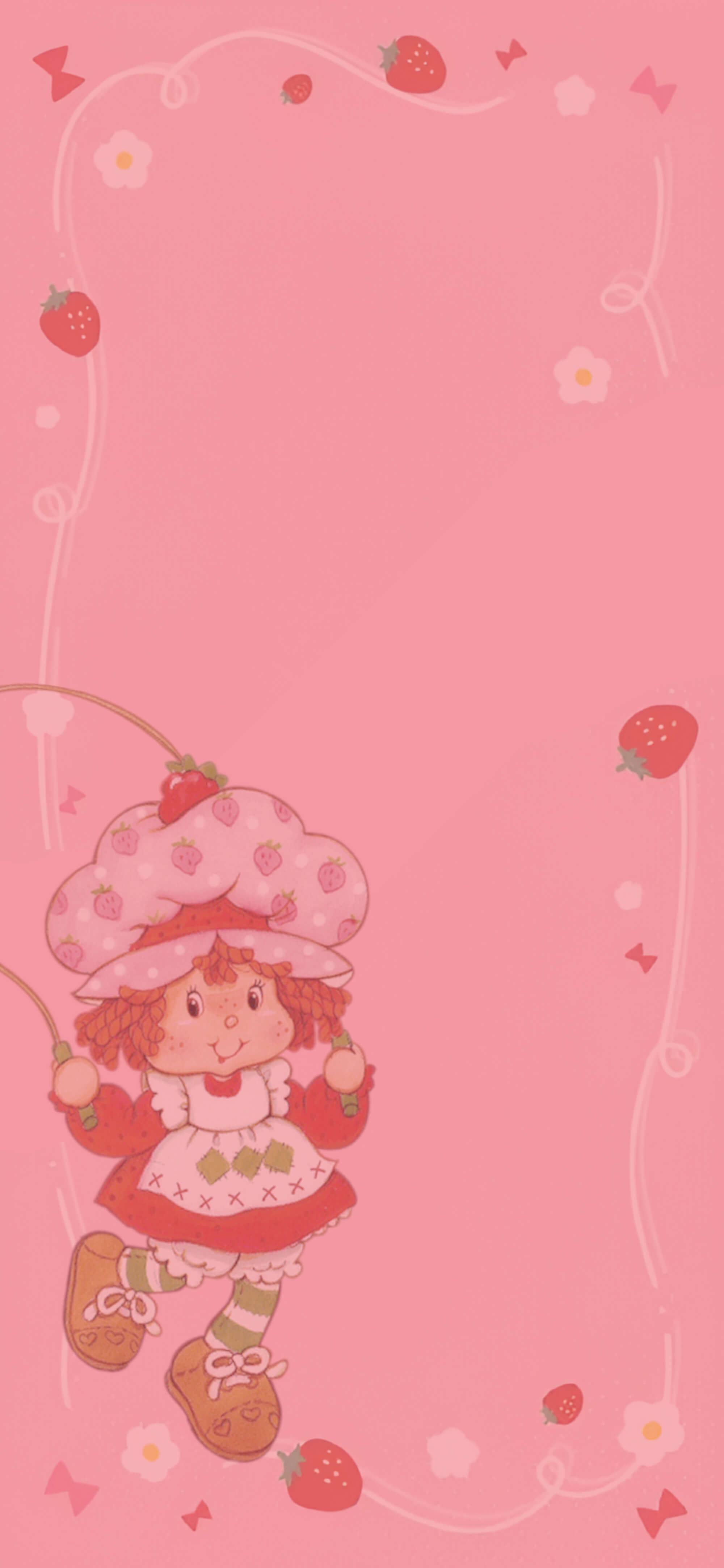 Dreamy Strawberry Shortcake Pastel Wallpaper