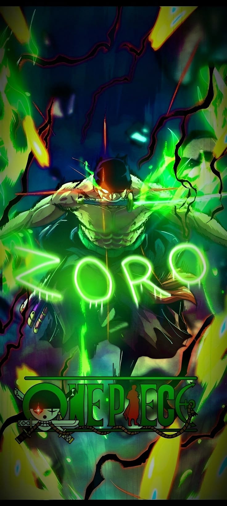 Zoro logo wallpaper 4k. Zoro haki 4k, Zoro 3D wallpaper