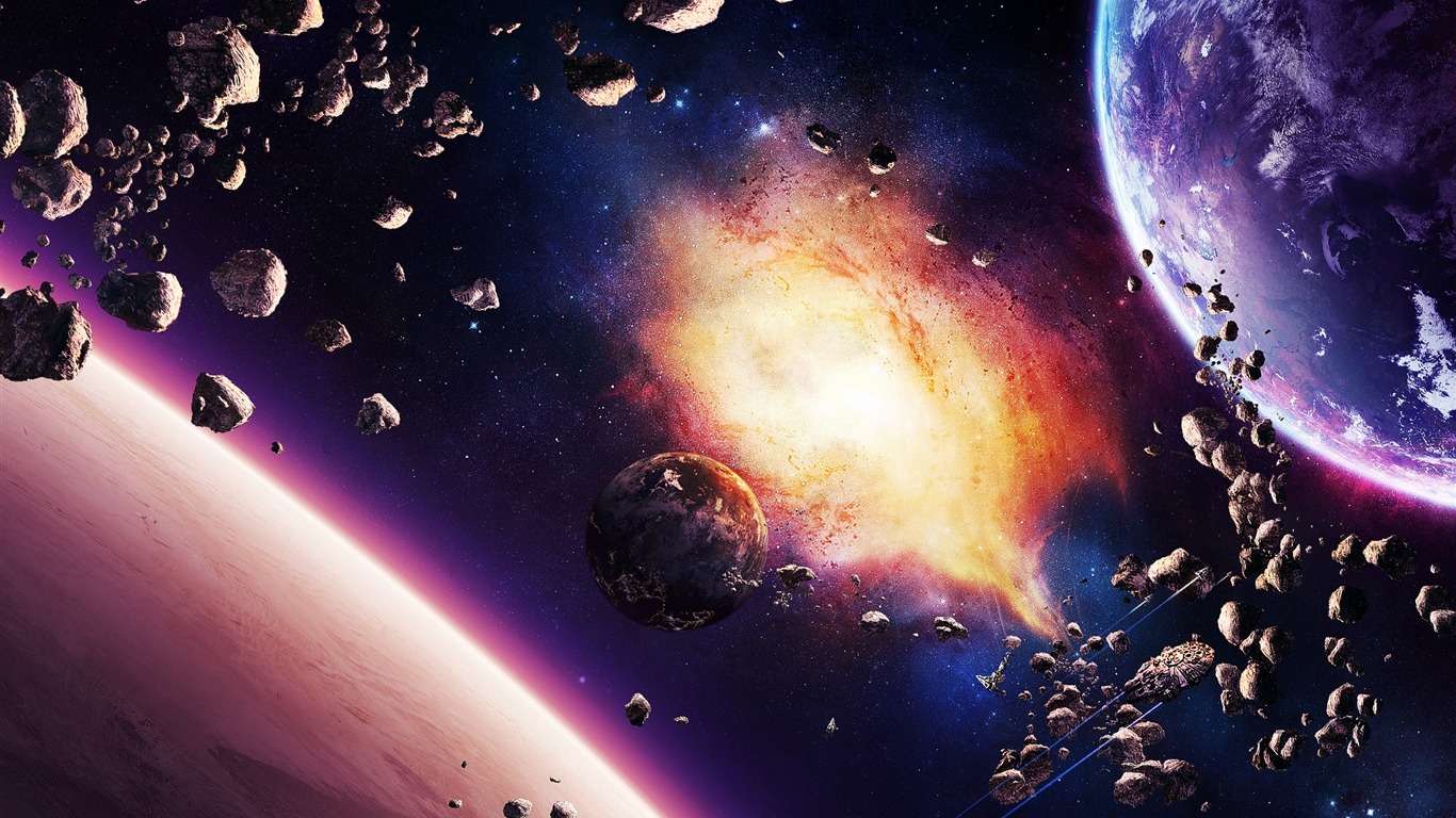 Space Planet Explosion Light Space High Quality Wallpaper