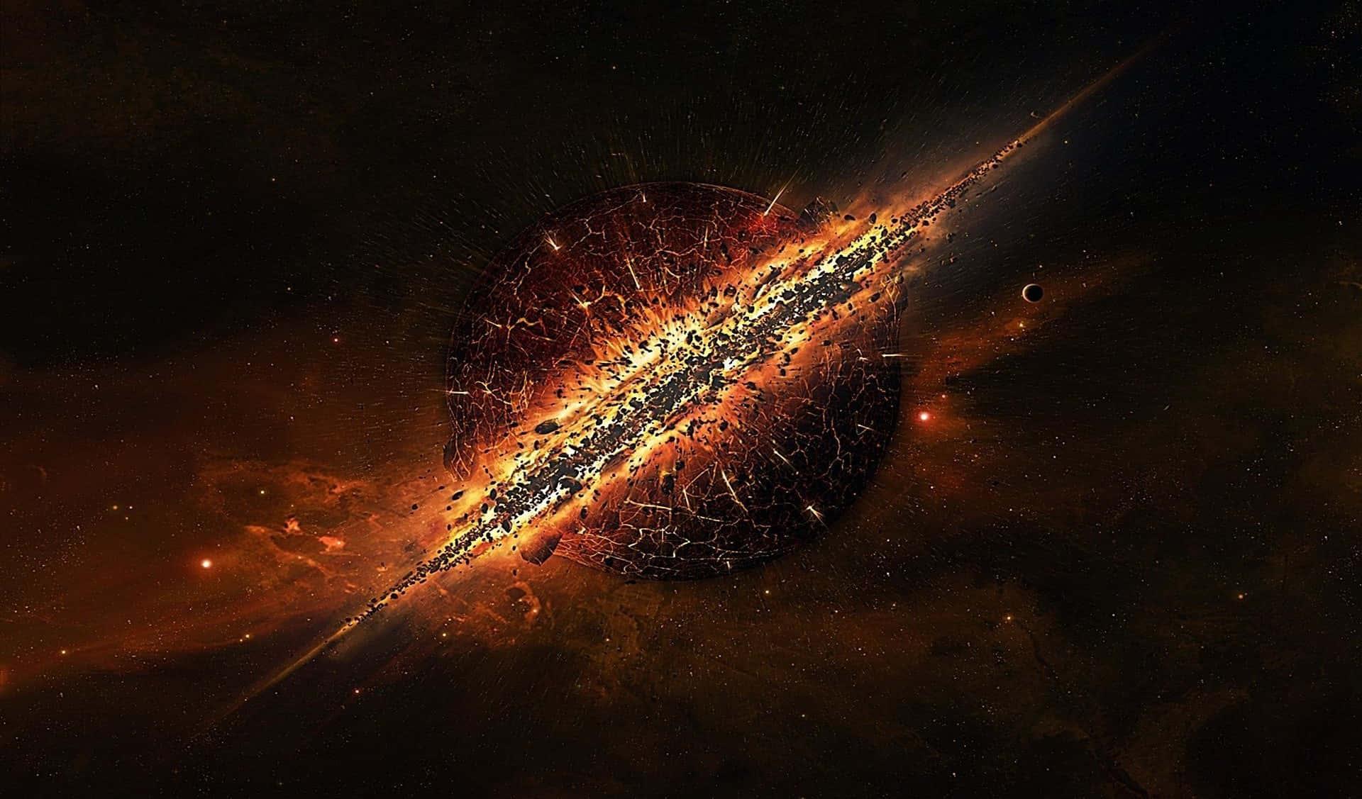 Download Dark Planet Graphic Explosion Background