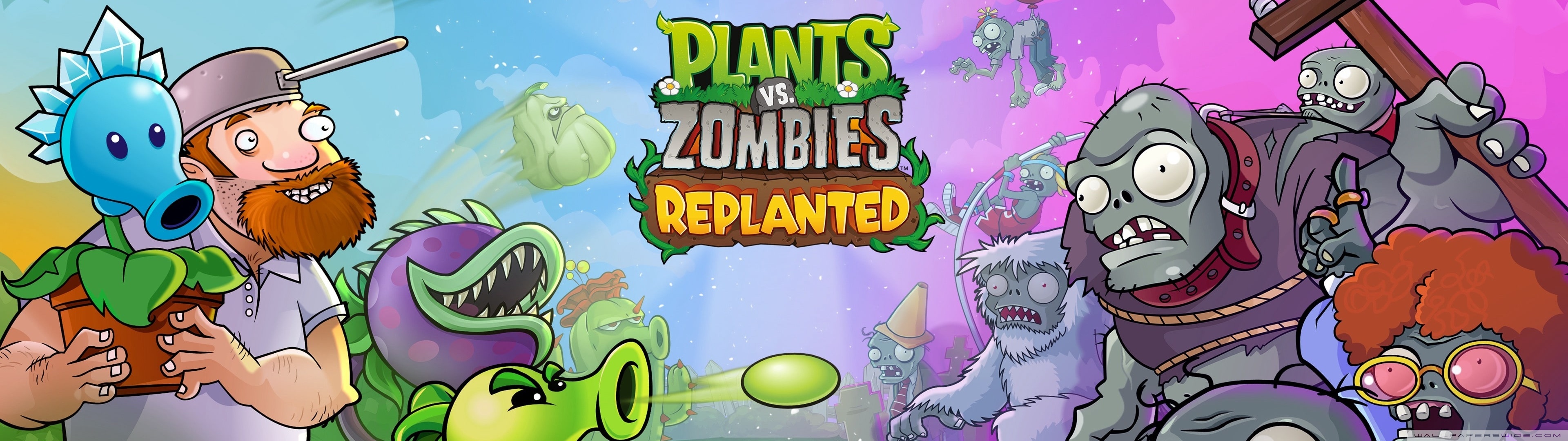 Plants vs Zombies Replanted 2025 Video Game 4K UHD Wallpaper for UltraHD Desktop and TV, Widescreen and UltraWide Display, Dual Monitor