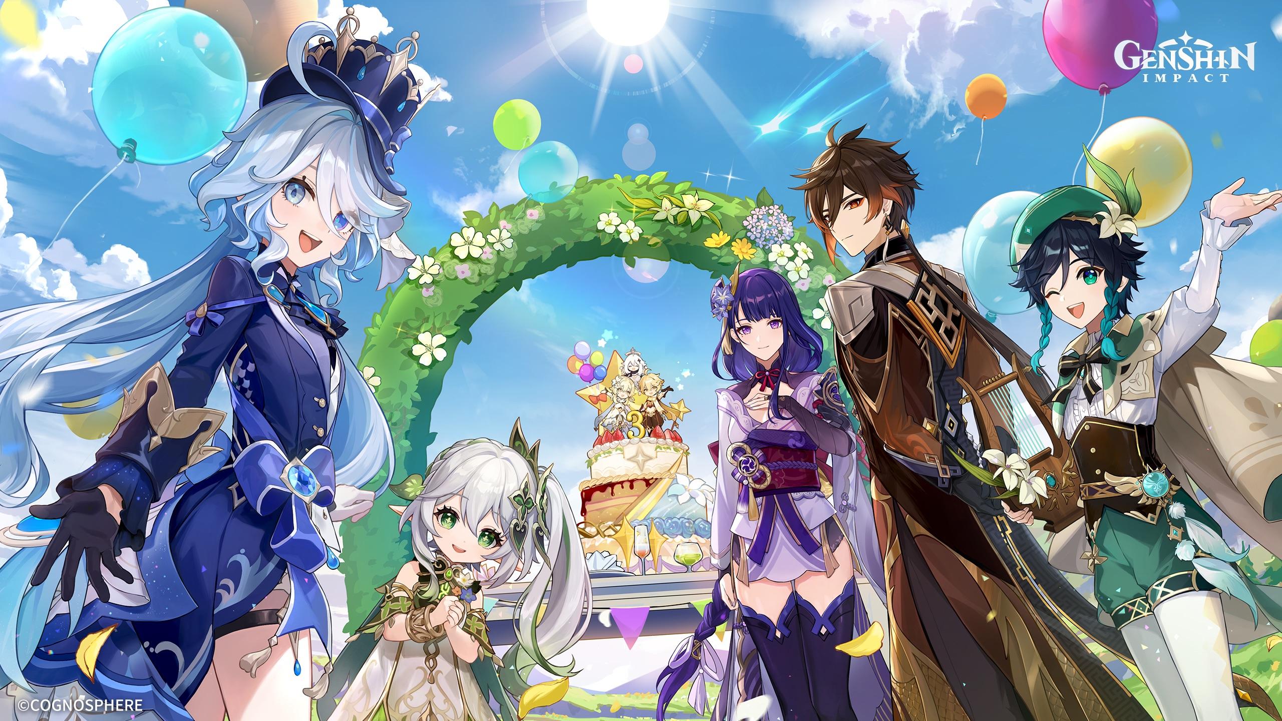 All The Archons Official Art (2.1, 3.1, 4.1), R Genshin_Impact