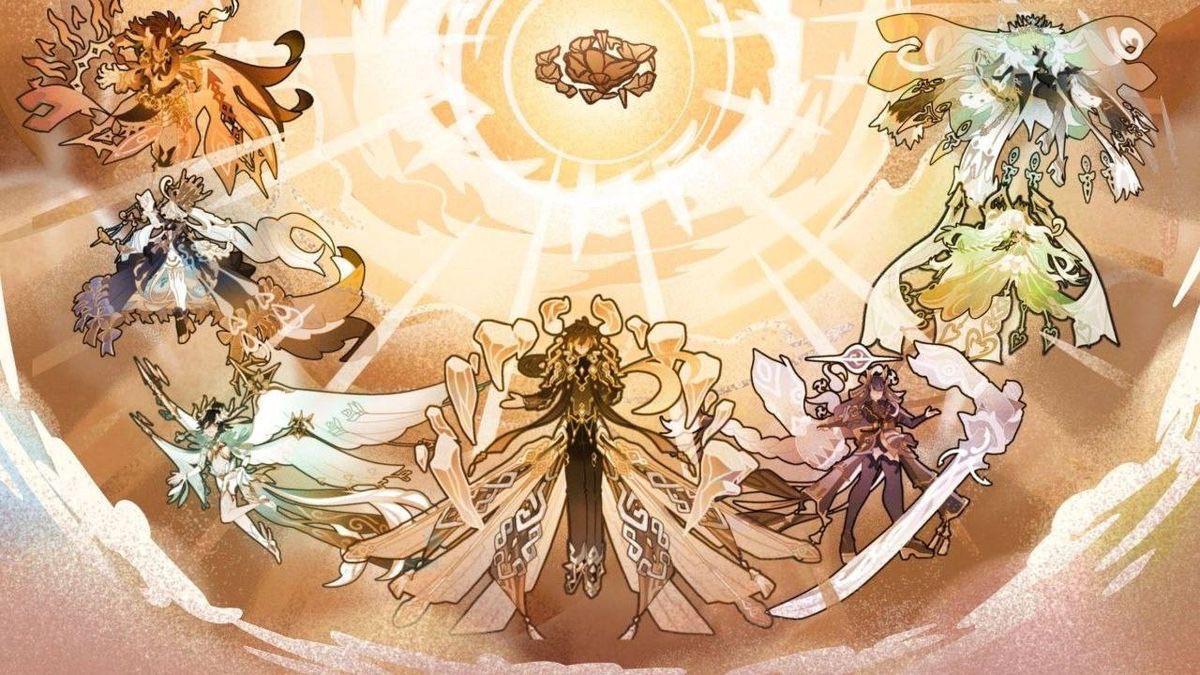 Archons (Genshin Impact) VS The 9 Titan Shifters (Attack on Titan)