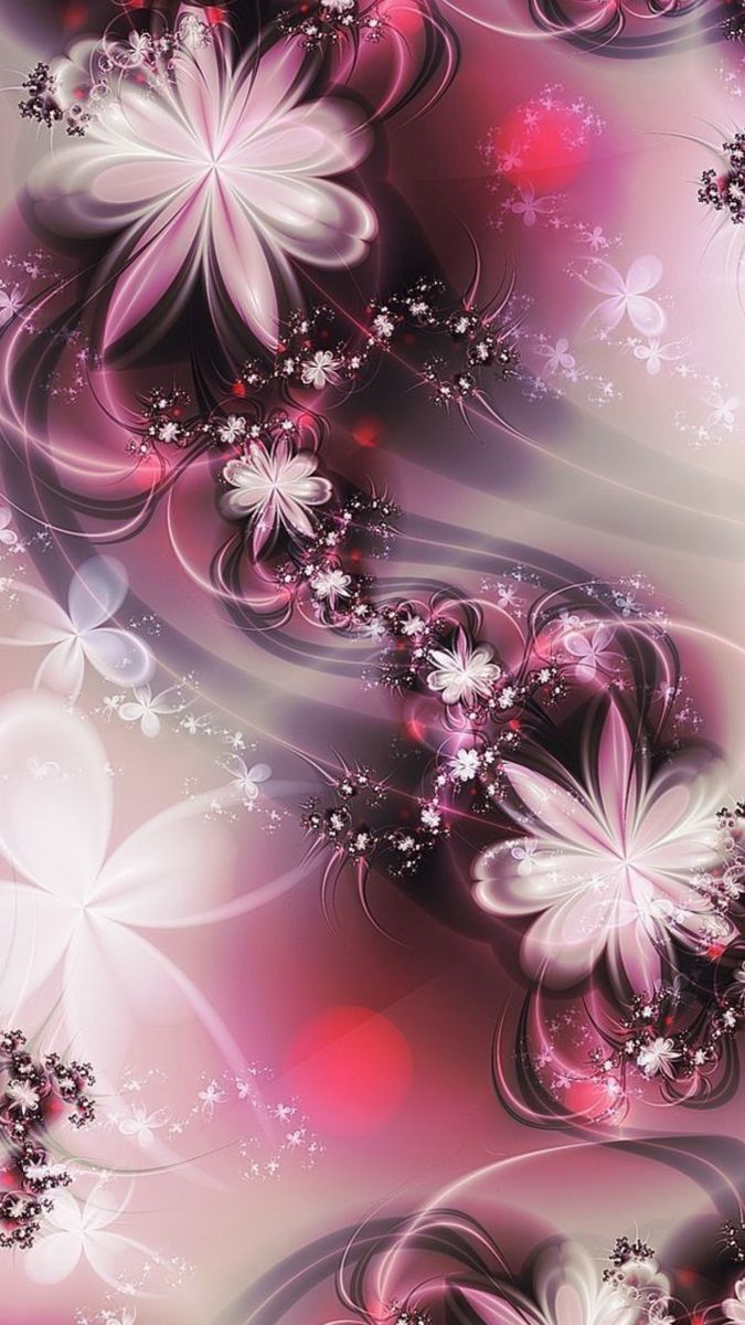 Pink and White Floral Wallpaper