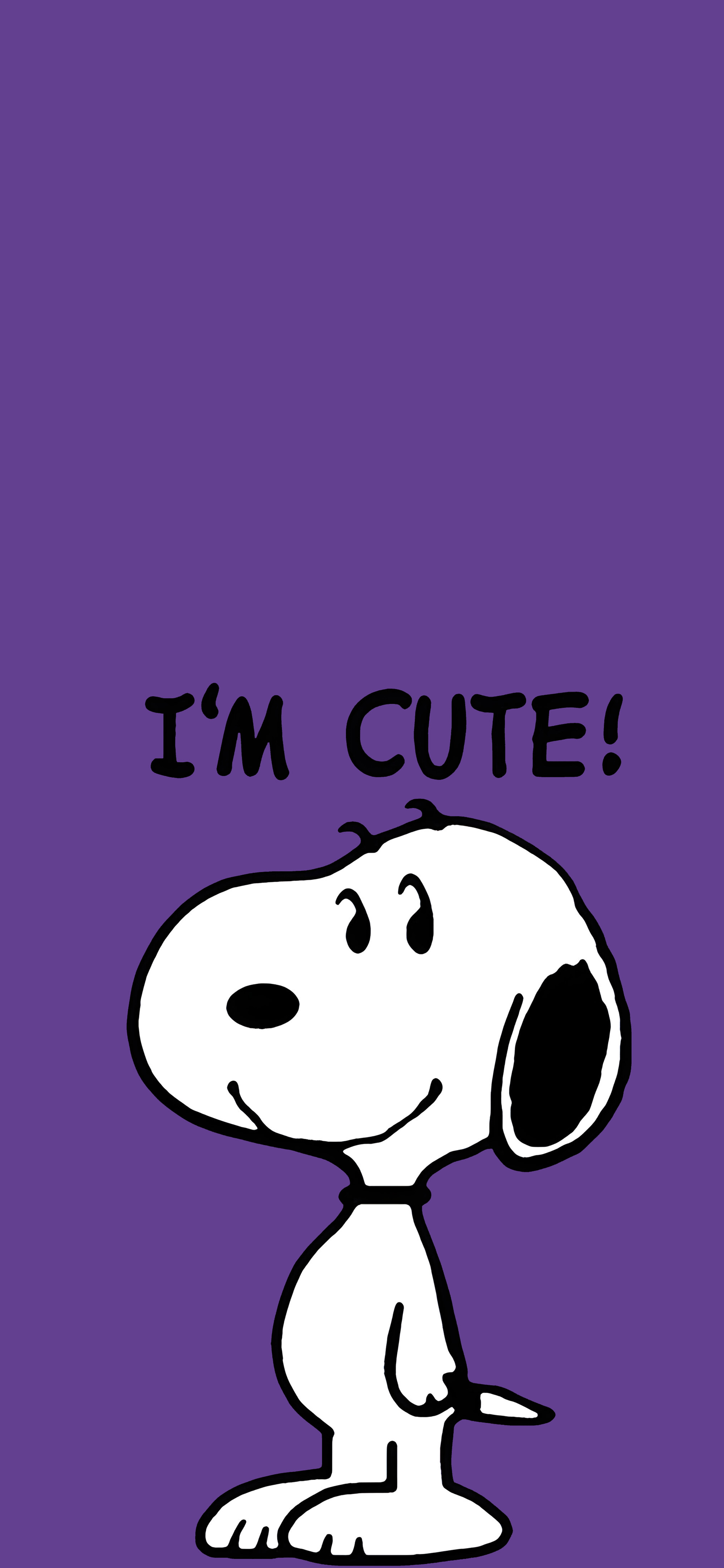 Snoopy Cute Purple Background Wallpaper