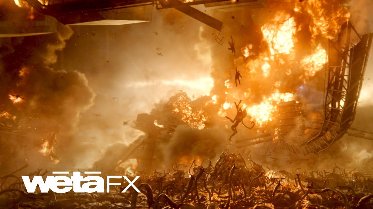 Chris Pratt Fights the White Spike Aliens. The Tomorrow War VFX. Wētā FX
