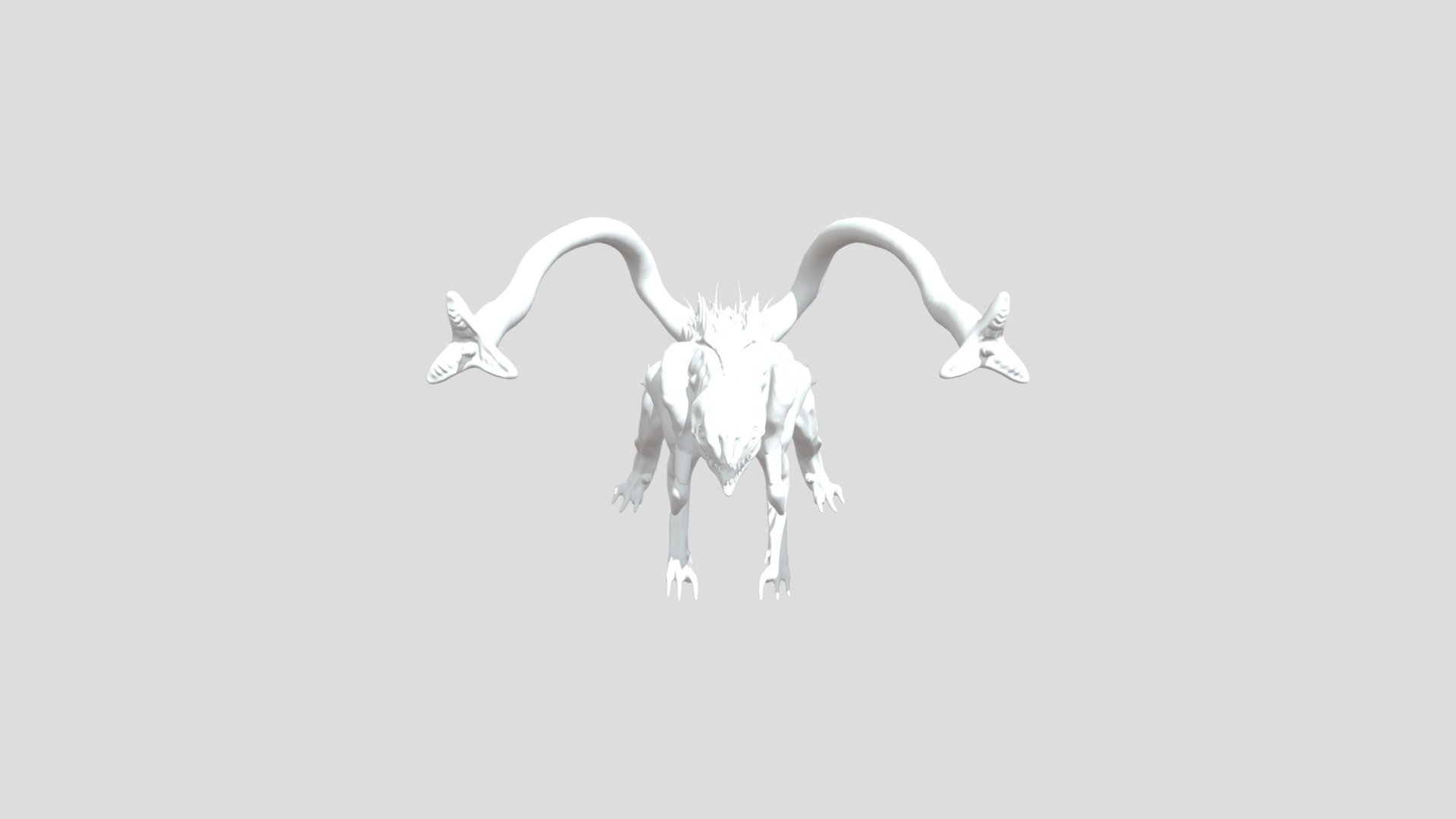 White Spike Alien model by kevingreene2003 [3839df2]