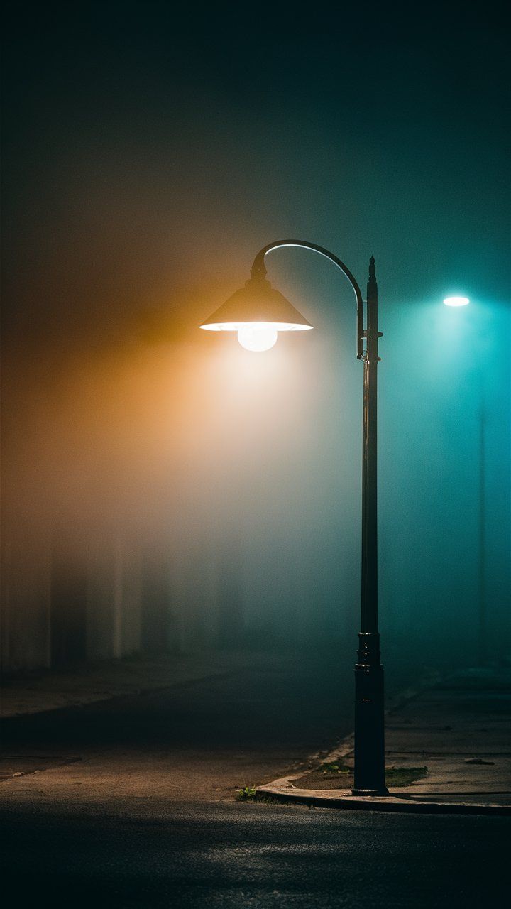 ” street lamp in the fog ” wallpaper iphone download HD 4k. Background image, iPhone wallpaper photography, Street lamp