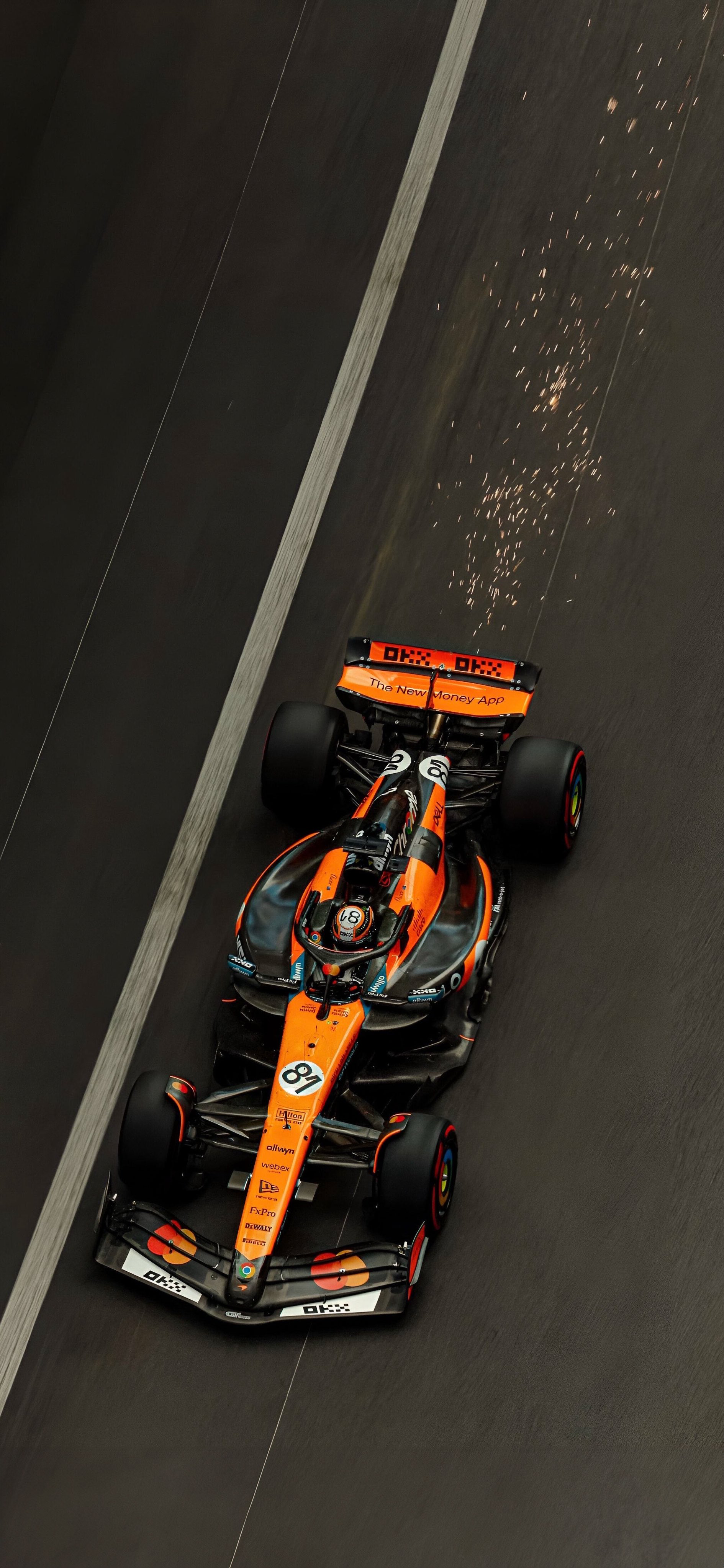 F1 McLaren Papaya Orange wallpaper for iPhone