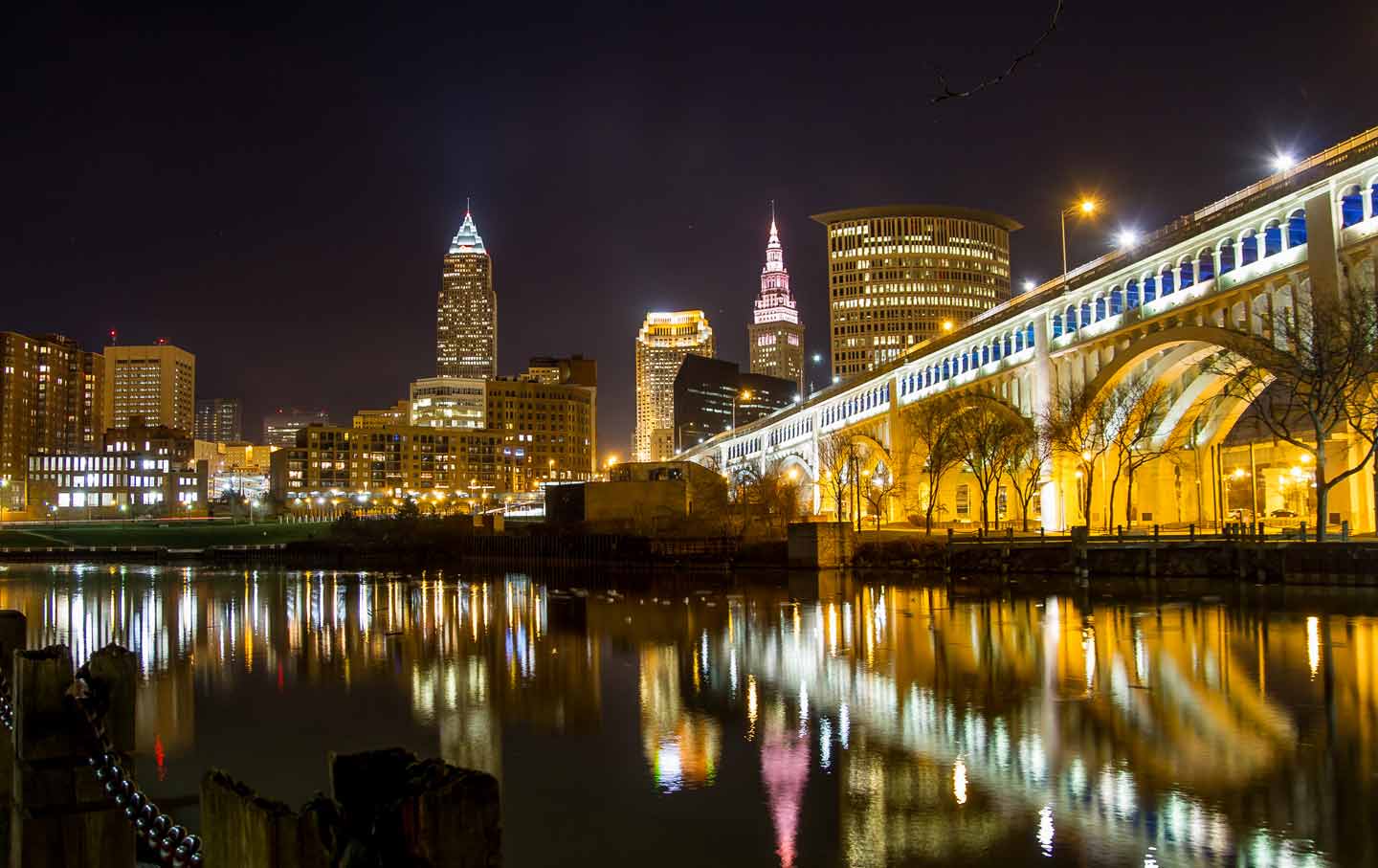 Cleveland Ohio travel, Metallic Gold Print, Modern Skyline Wall Print, Metal Art, Wood Framed Art, Adventure Lover Gift, Travel Gift