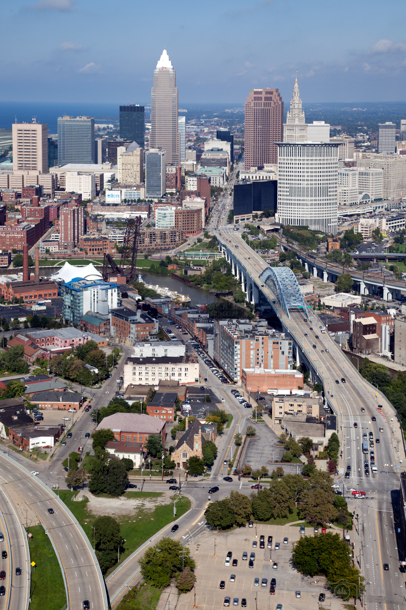 Cleveland Skyline and Flats District