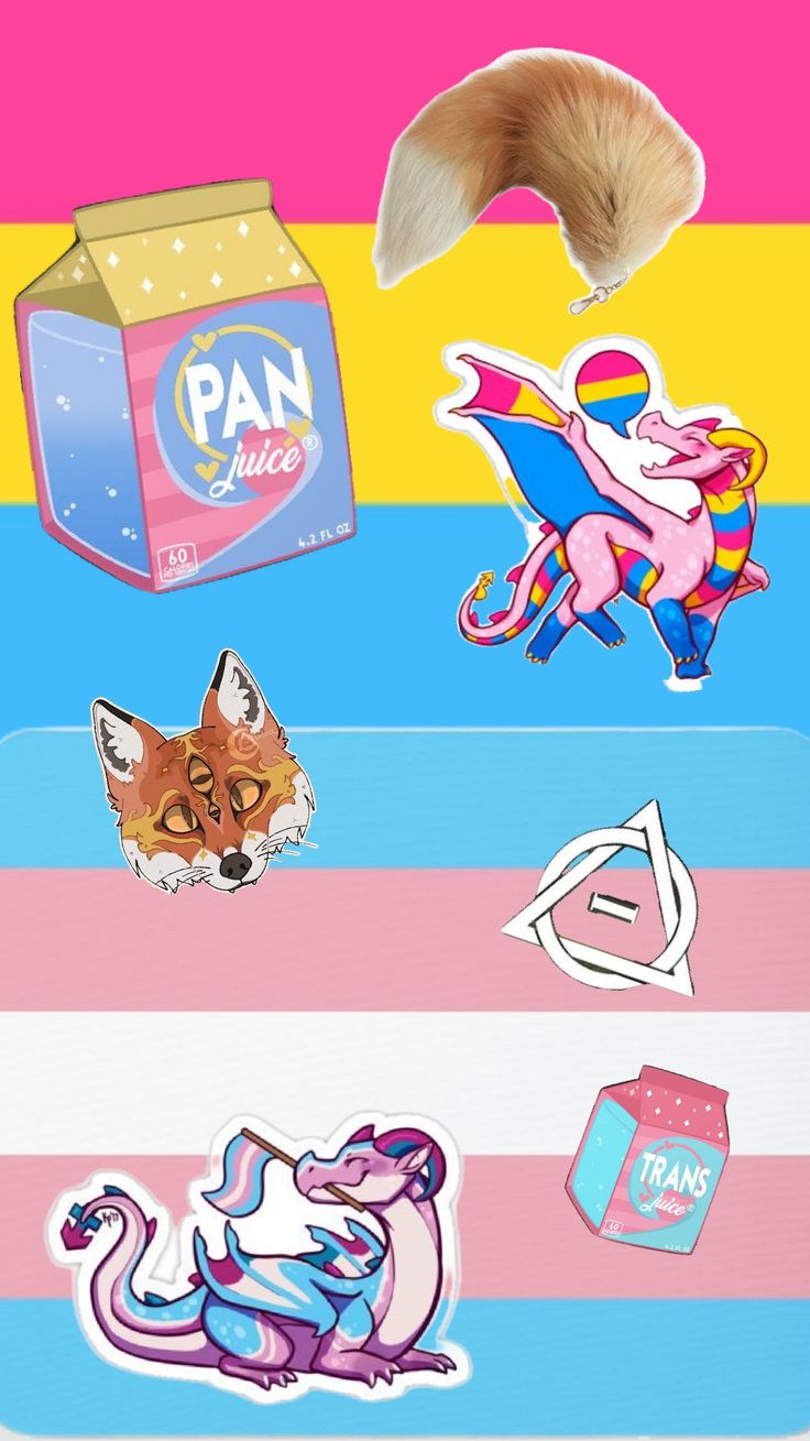 Pan, trans and fox therian wallpaper!