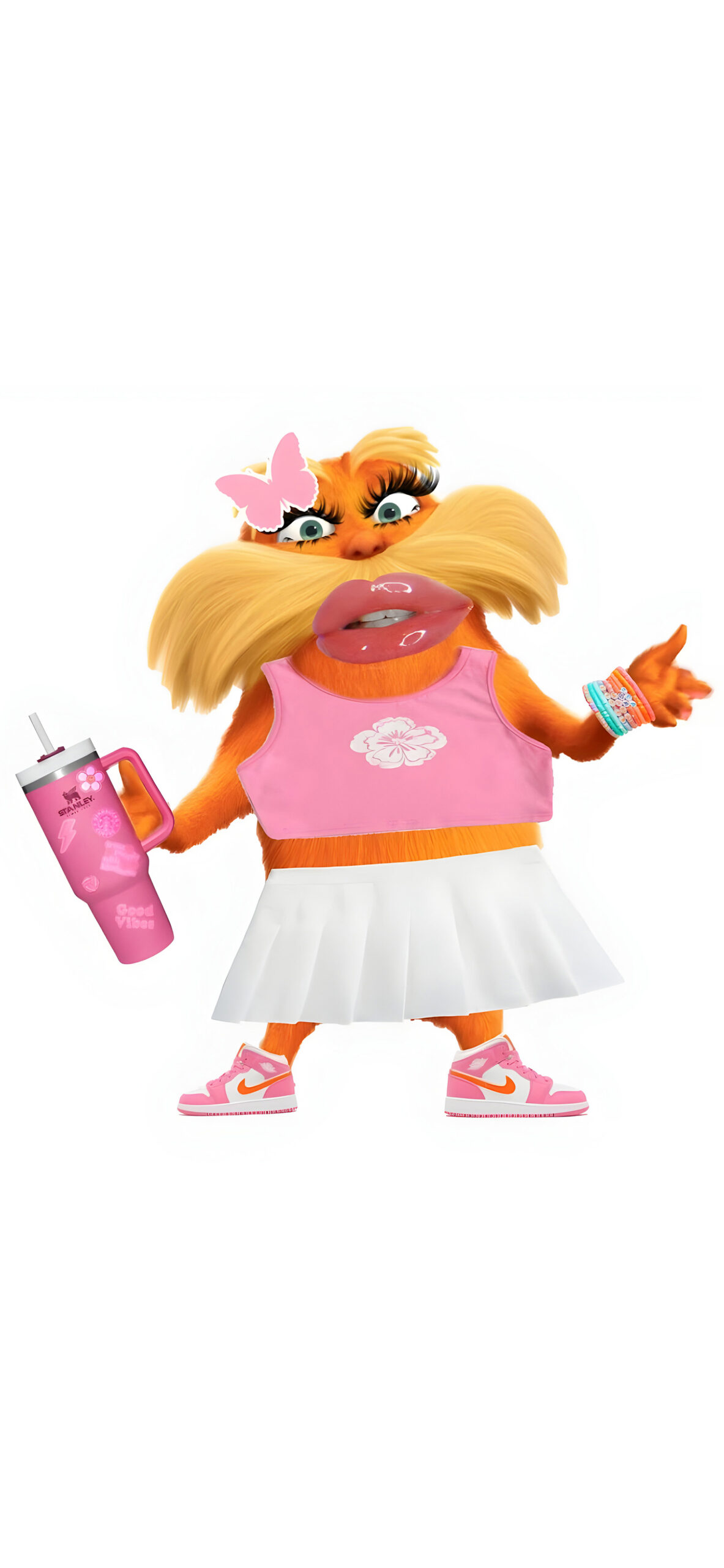 Preppy Lorax Pink Dress Wallpaper Phone Wallpaper HD