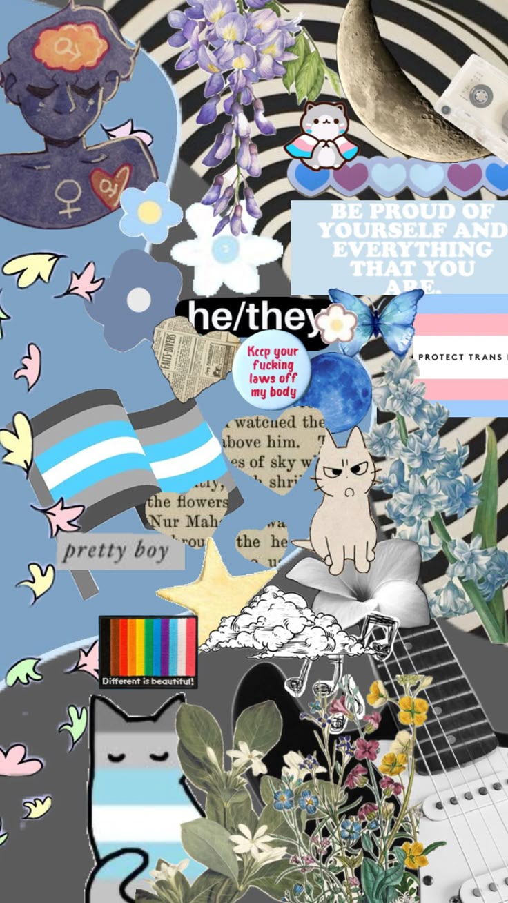 demiboy wallpaper. Trans art, Mermaid wallpaper background, Cute wallpaper