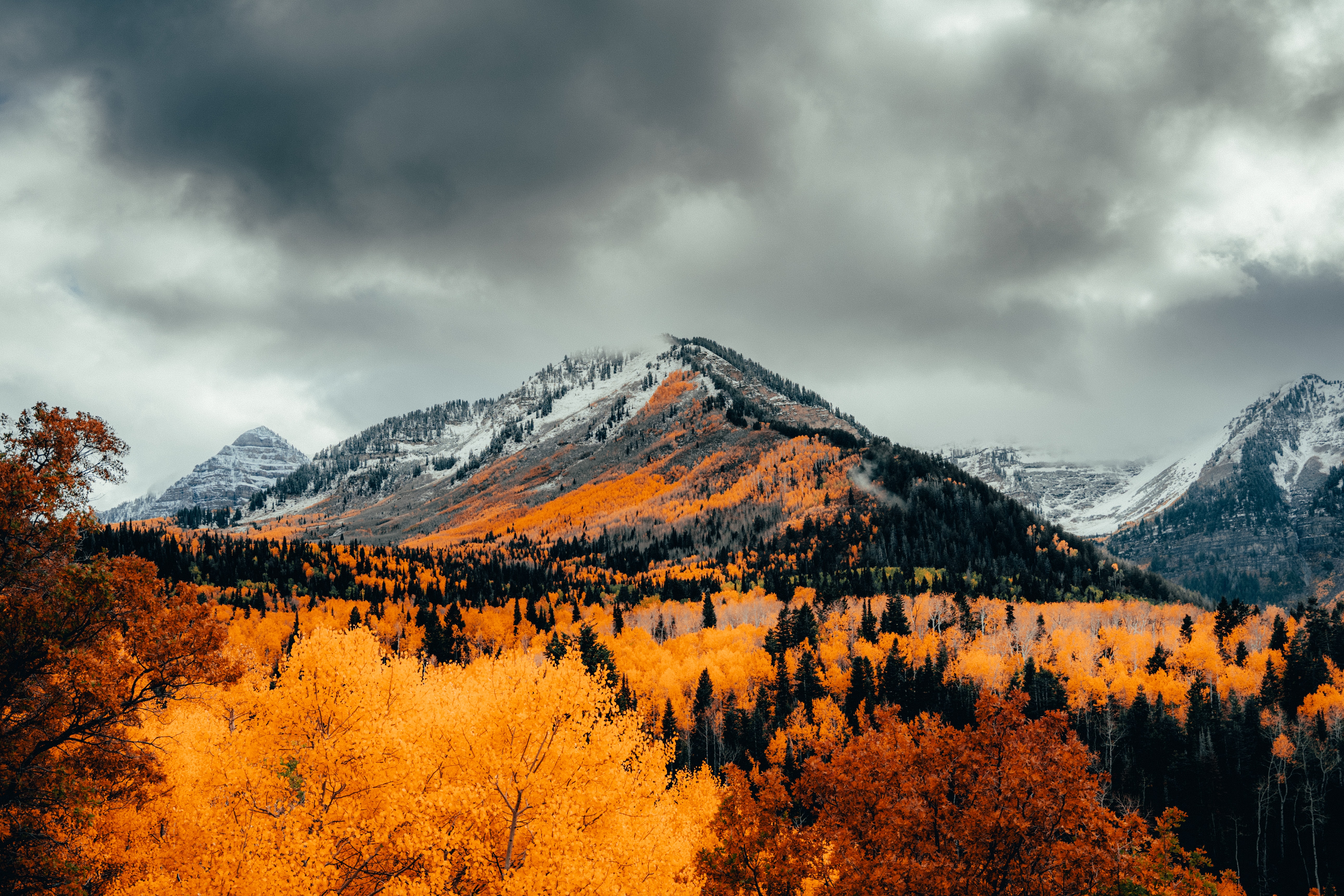 Wallpaper Alpine, Autumn, Mountain, Nature, Cloud, Background Free Image