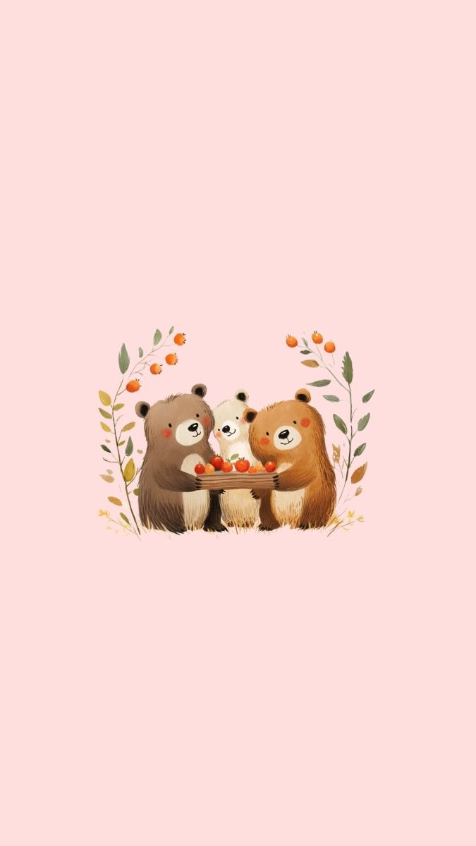 Cute Fall Wallpaper: 60 Free Autumn Phone Background: Bears, Pink Lock Screen