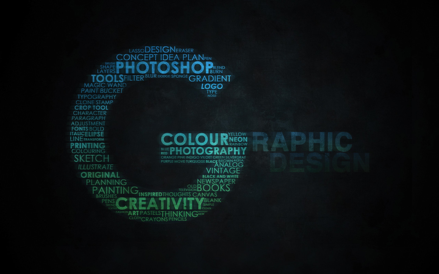 Dark Creative Typography Wallpaper