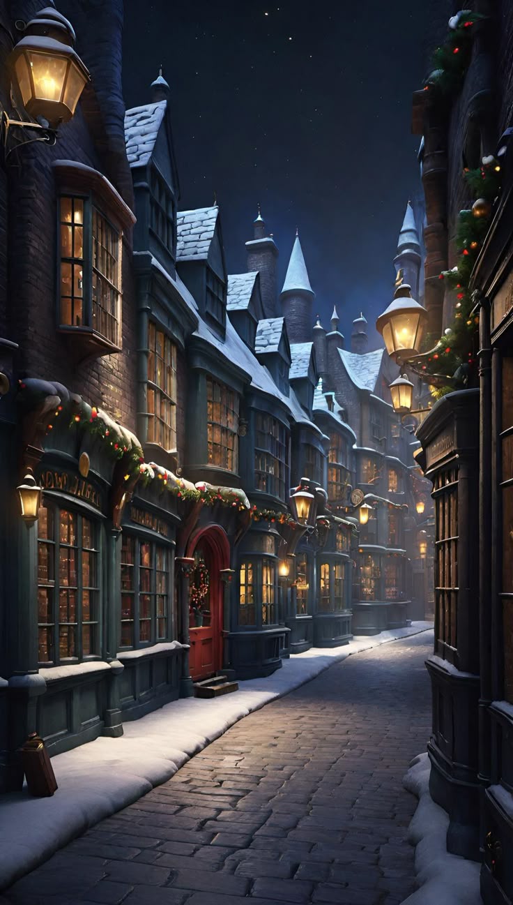 Diagon Alley at Christmas