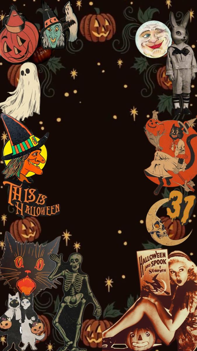 Vintage Halloween Wallpaper. Vintage halloween art, Halloween wallpaper iphone, Halloween wallpaper cute