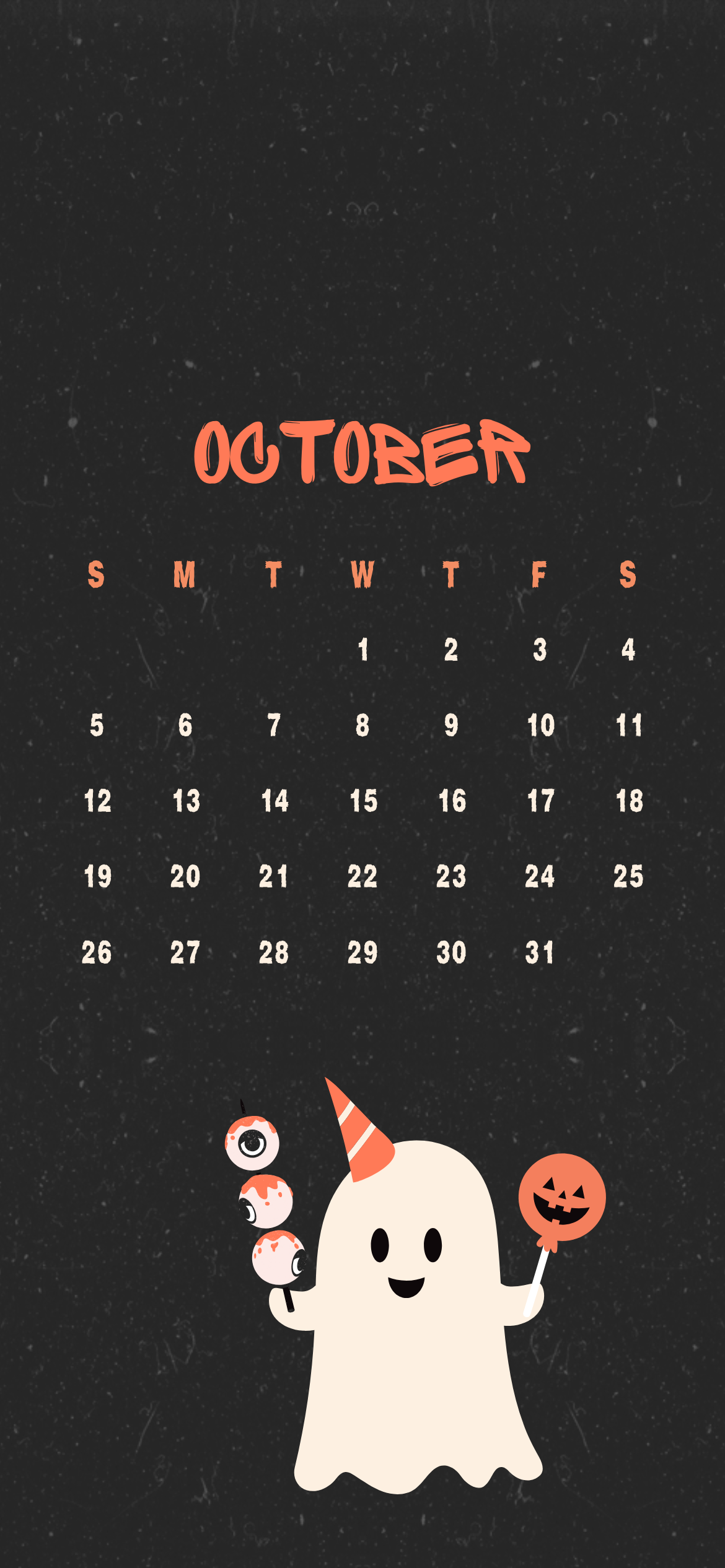 October 2025 iPhone Calendar Background (FREE EASY DOWNLOAD)