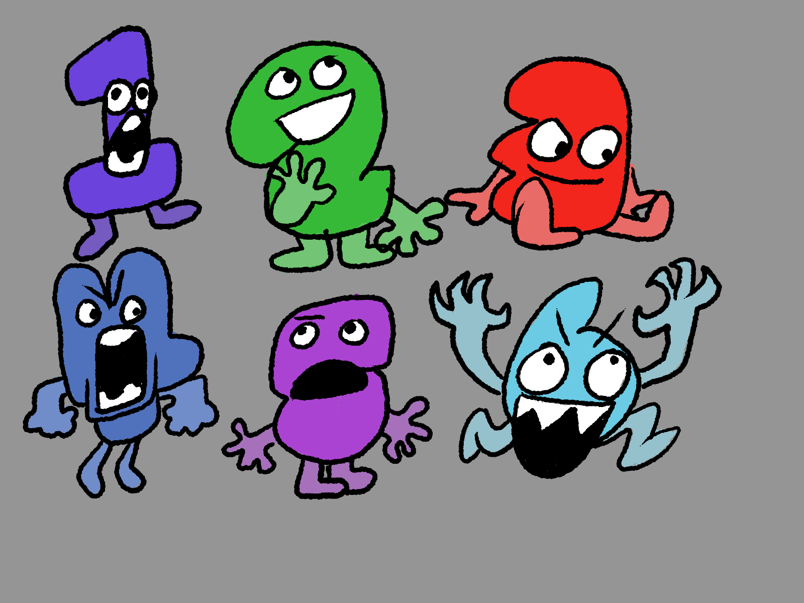 I drew all of the (canon) Algebraliens