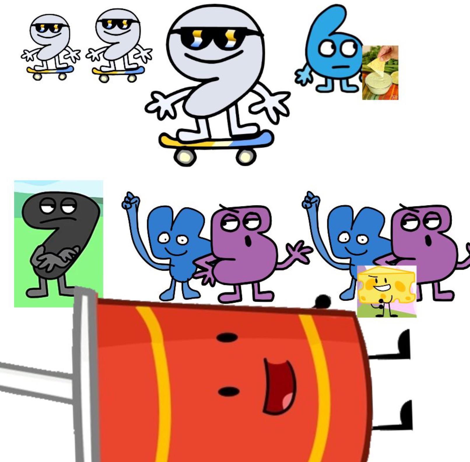 My boyfriend (who doesn't know anything about BFDI) just found out about Algebraliens and look what he made (if you get the reference here's this cookie