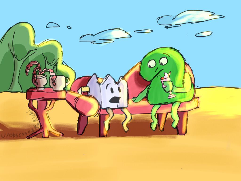 Decided to redraw one of my favorite scenes in tpot (also, this is my first time drawing one of the algebraliens so hopefully it doesnt look like flaming dog shit)