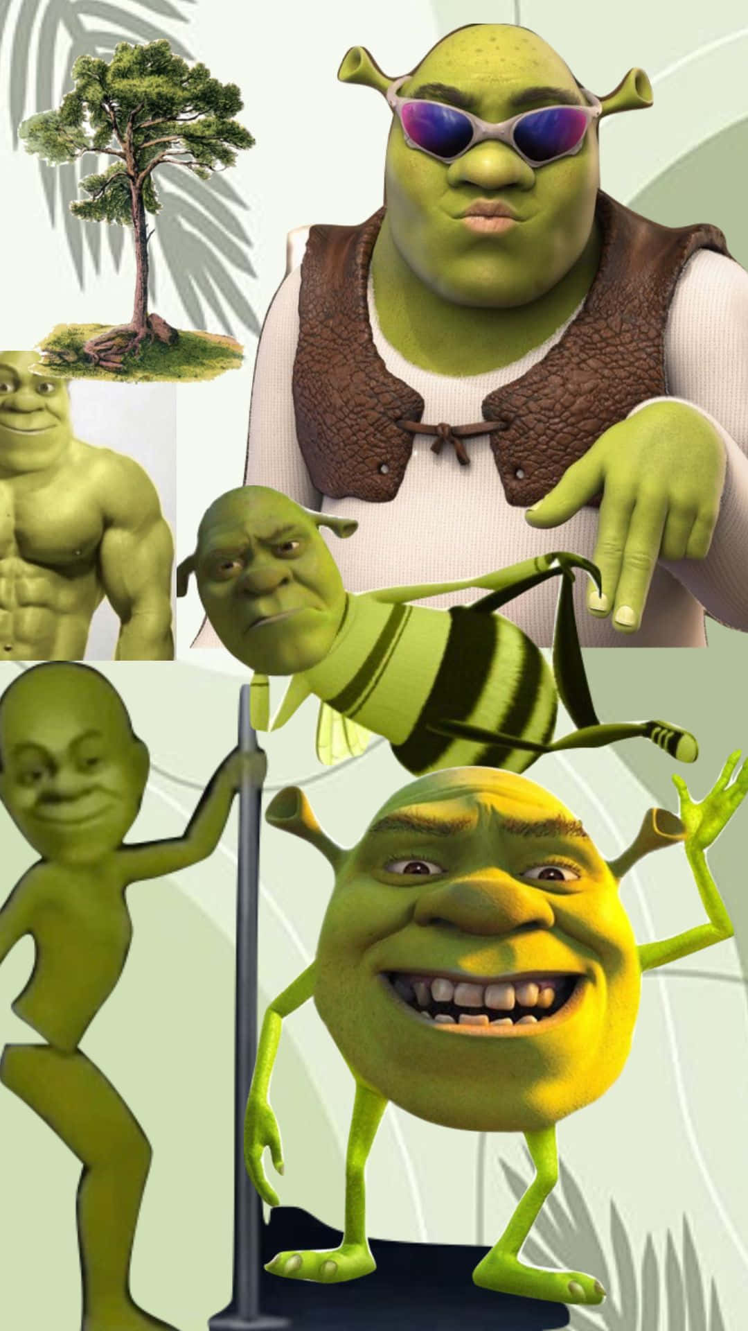 Download Shrek Character Collage Wallpaper