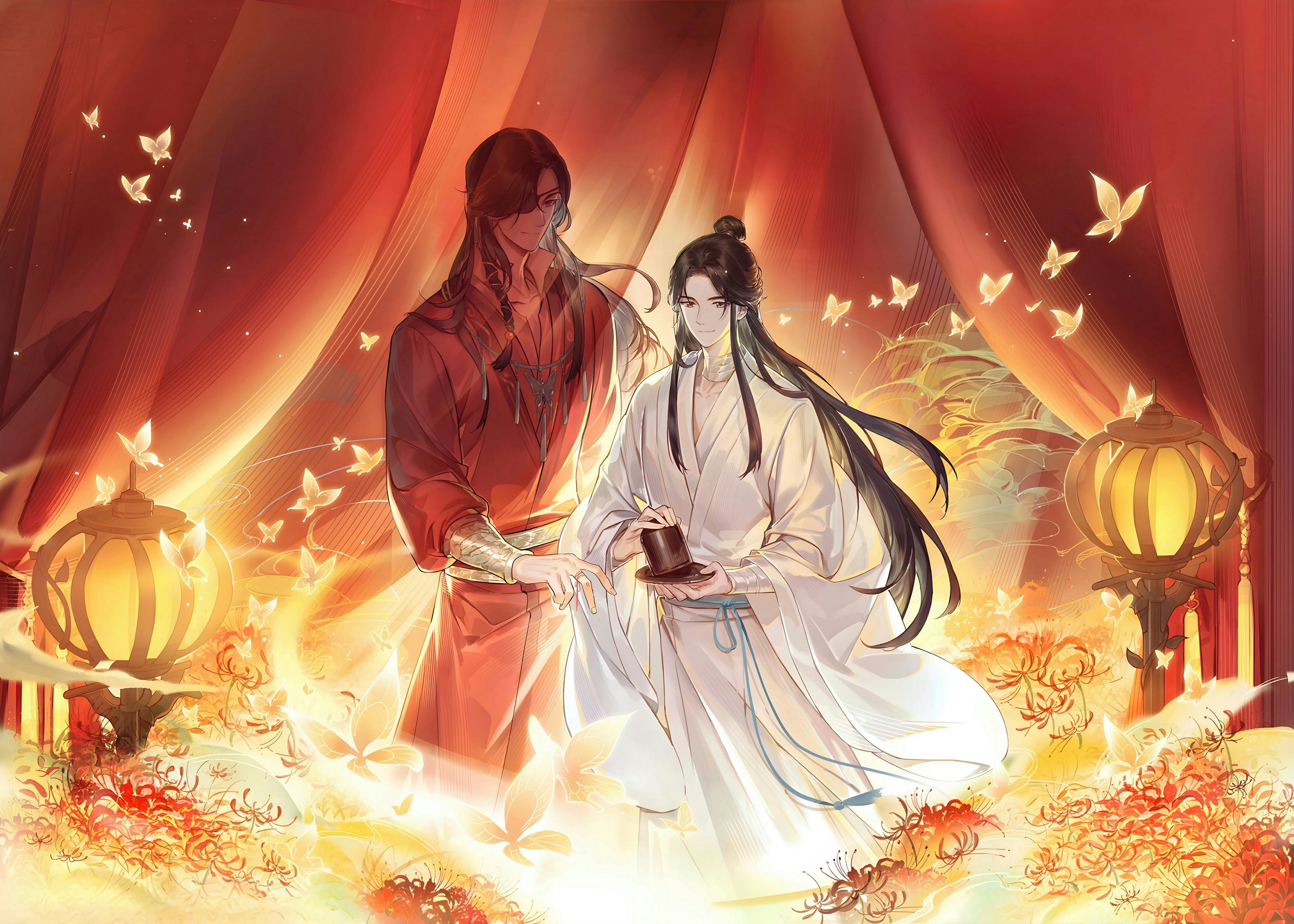 Wallpaper anime, The Blessing of the Celestials, Xie Lian, Hua Cheng for mobile and desktop, section прочее, resolution 5000x3570
