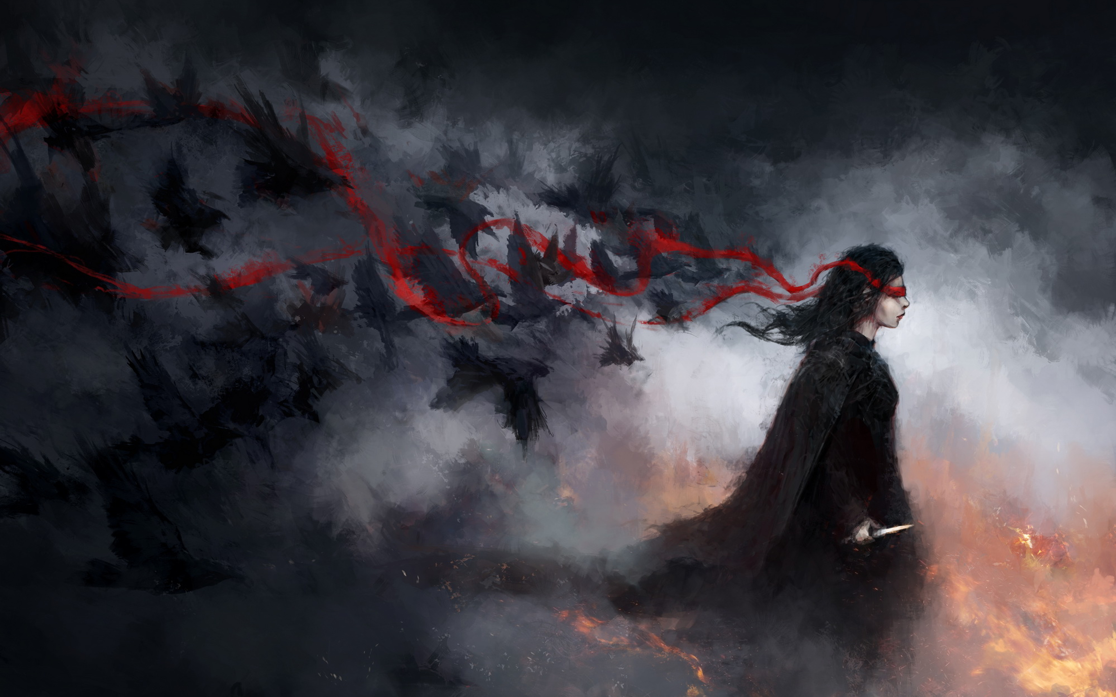 Raven Girl Fantasy Horror 4K , HD 4k Wallpaper, Image, Background, Photo and Picture