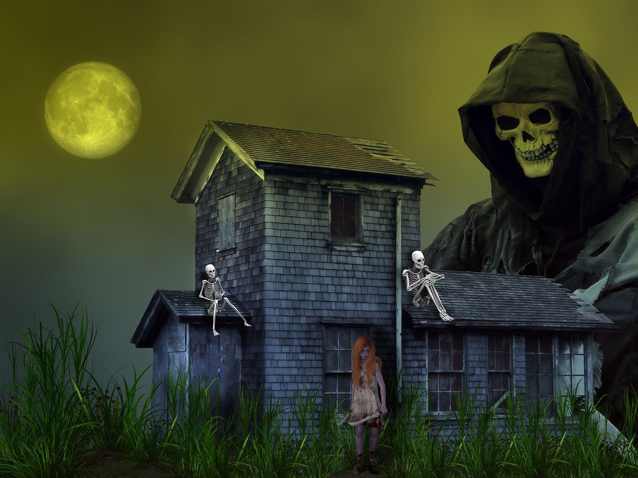 Download Hallowe'En Horror Fantasy. Royalty Free Stock Illustration Image