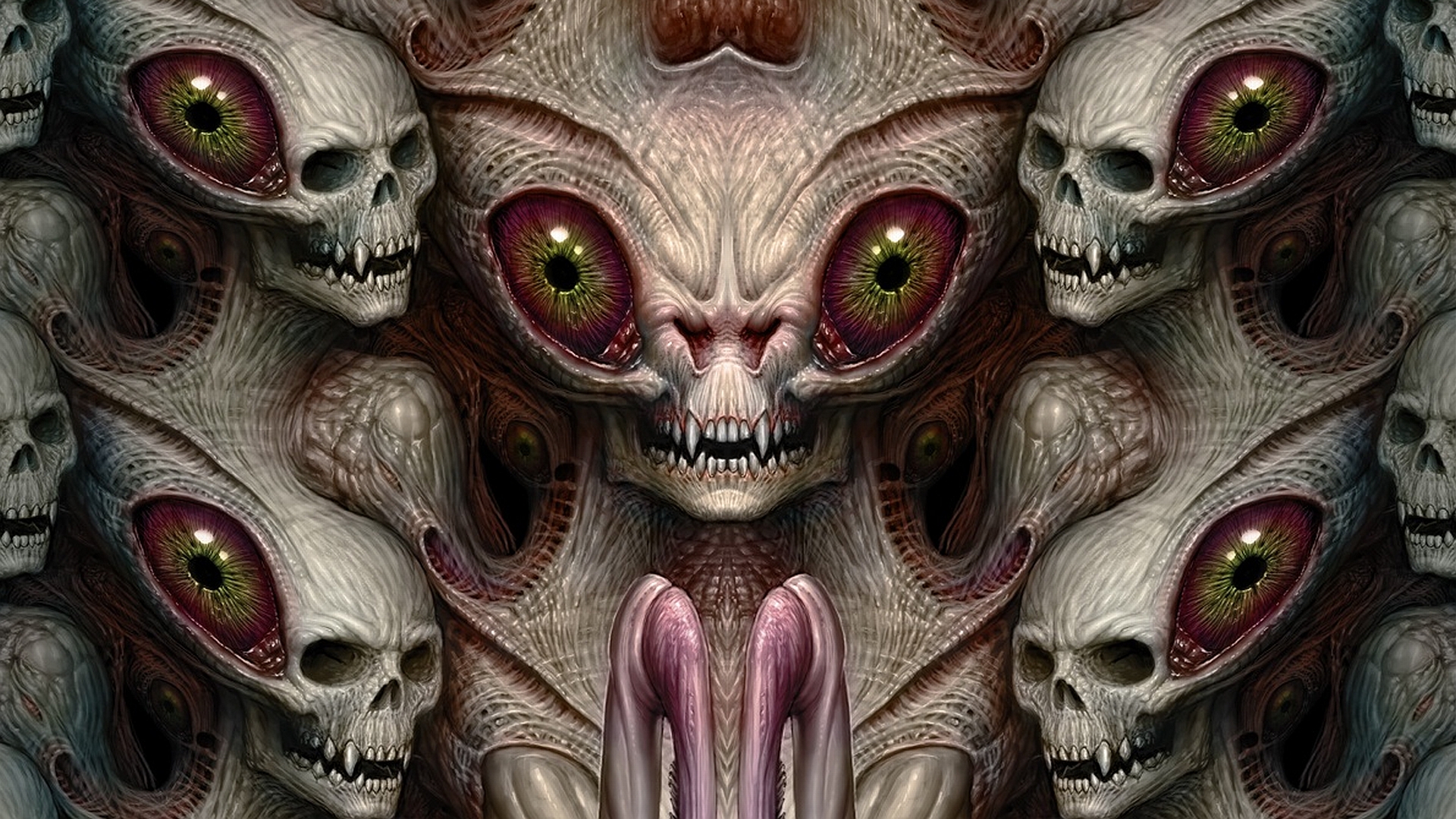 Phone wallpaper: Dark, Alien, Creature, Skull, Fantasy, Creepy, Eye 236718