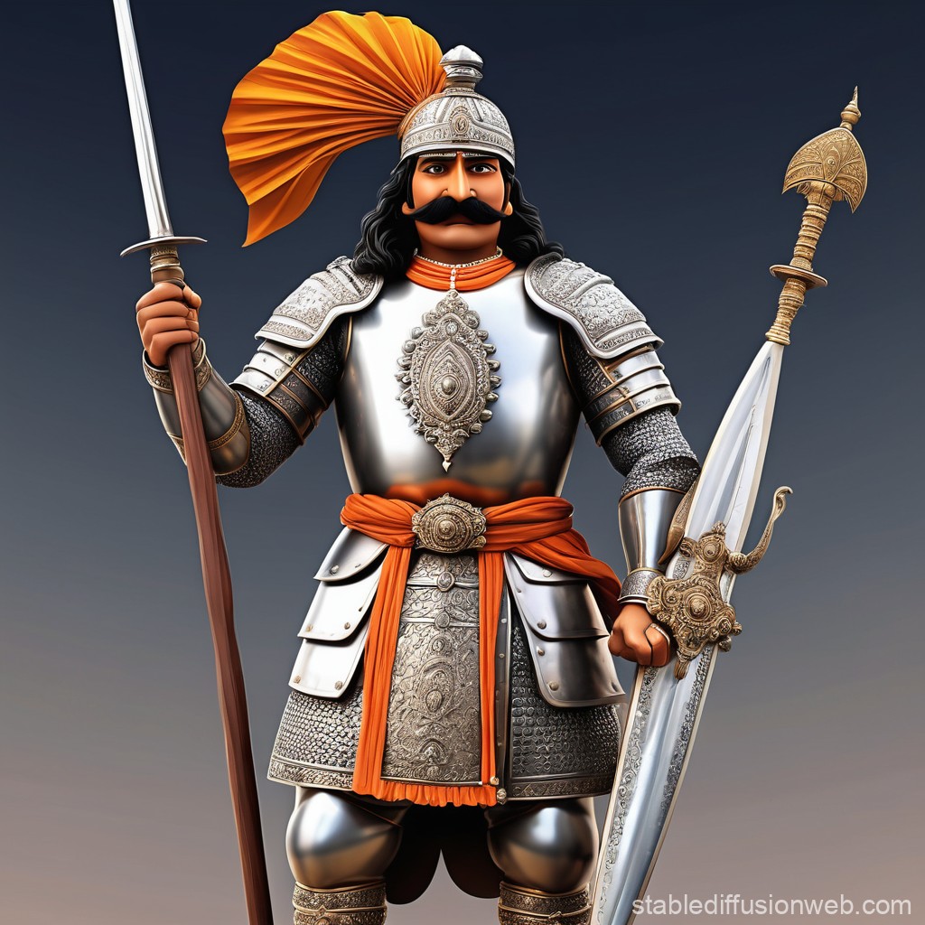 Maharana Pratap Rajput Warrior. Stable Diffusion Online