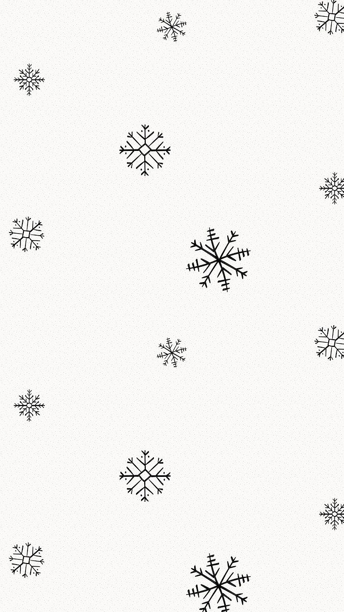 Download premium image of Christmas phone wallpaper, cute doodle pattern in black and white about iphone wallpaper cute, black snowflake, christmas wallpaper iphone, winter iphone wallpaper, and cute wallpaper 3990482