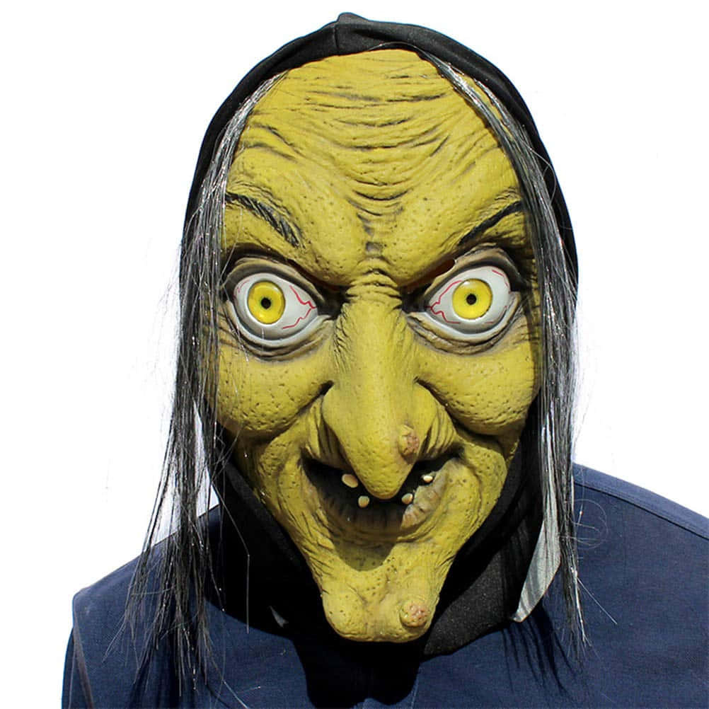 Download Funny Scary Halloween Witch Mask Picture