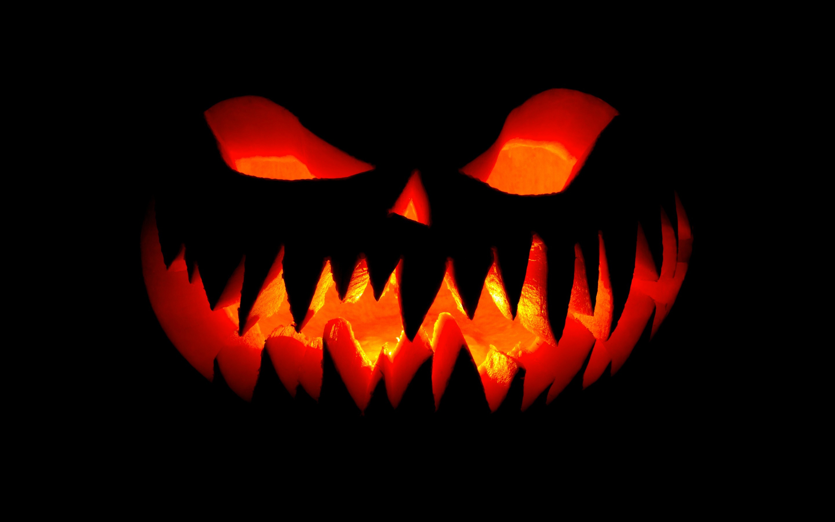 Wallpaper background, fright, pumpkin, Halloween for mobile and desktop, section праздники, resolution 2880x1800