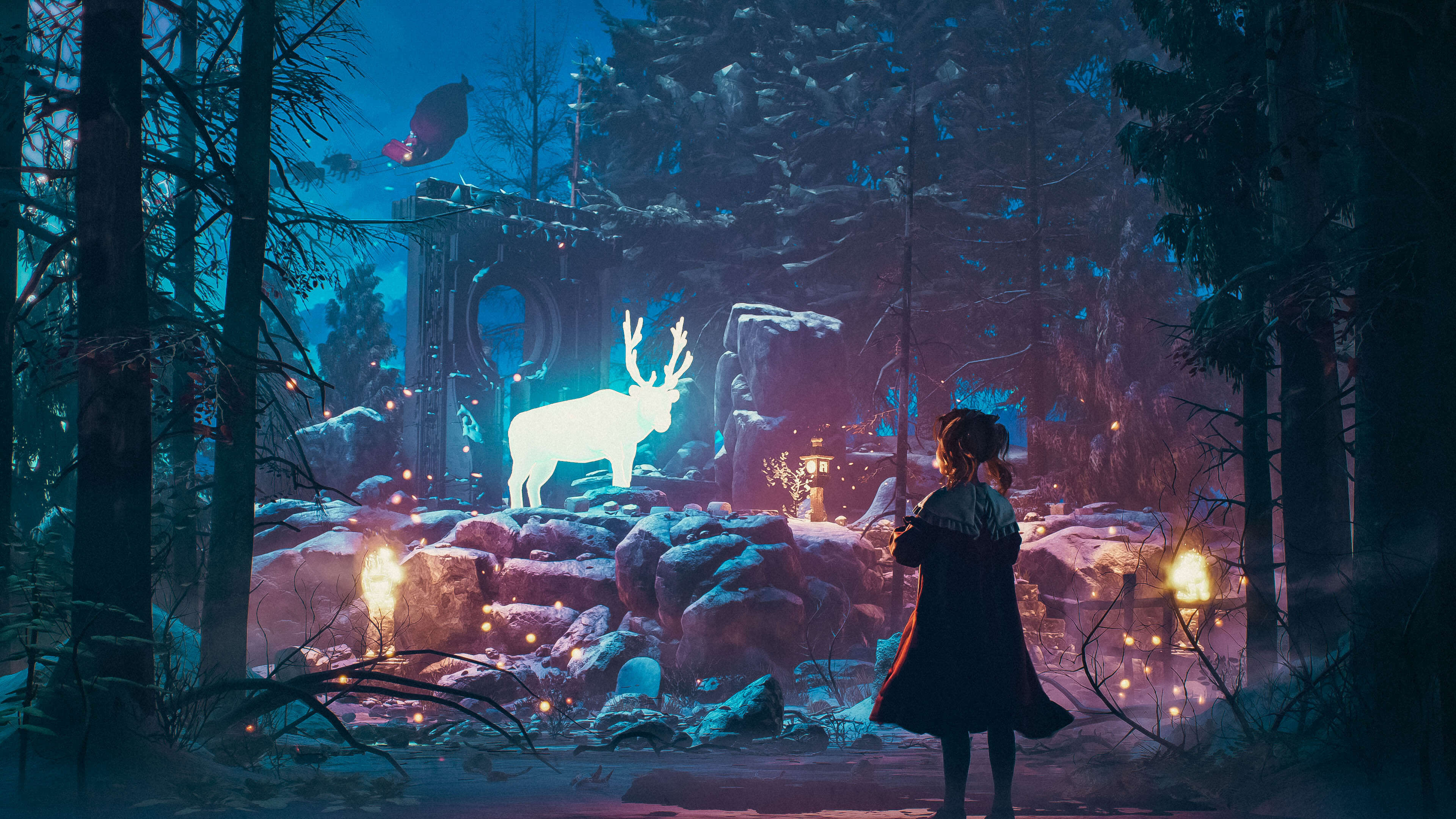 Winter Fantasy II 3D Render, Digital Art