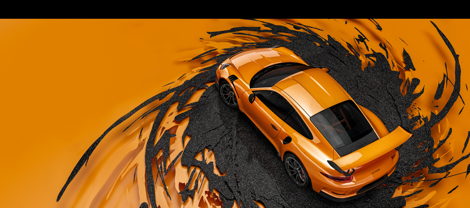 Porsche 911 GT3 RS The Road Campaign Key Visual. Image - Behance