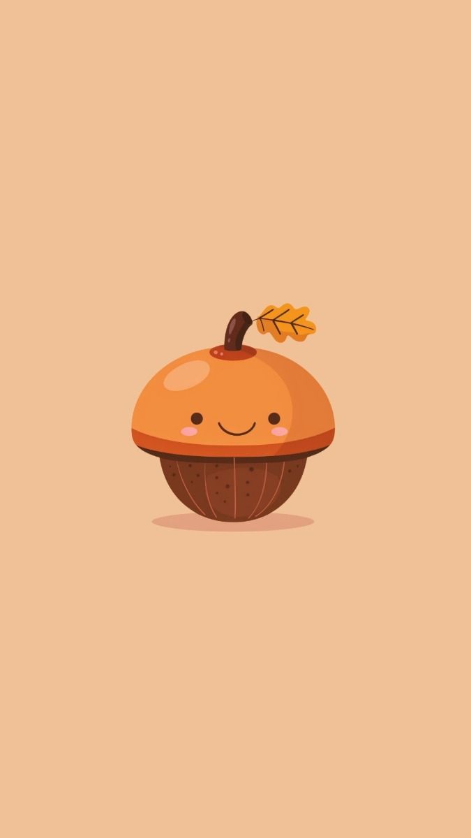 Acorn Wallpaper: Clean & Cozy Autumn Vibes