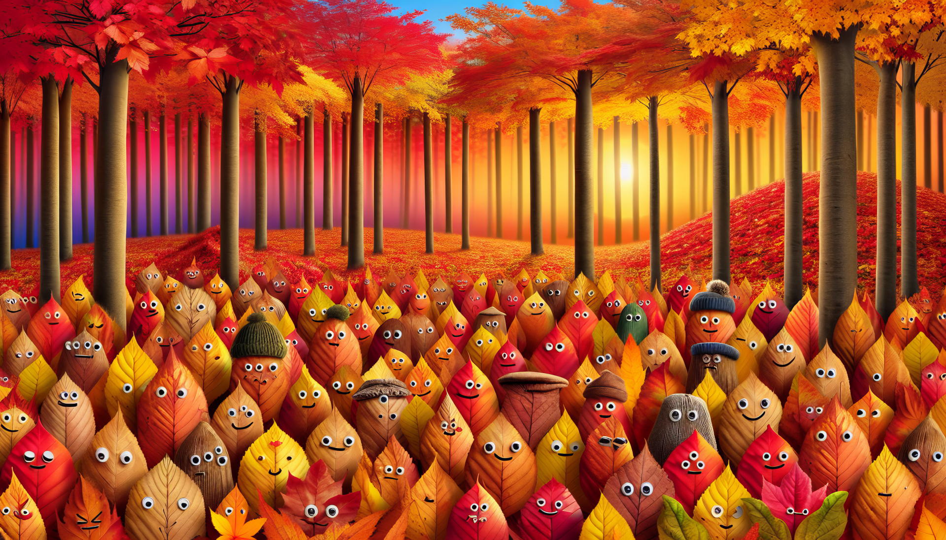 Autumn Leaves Fantasy Fall Wallpaper