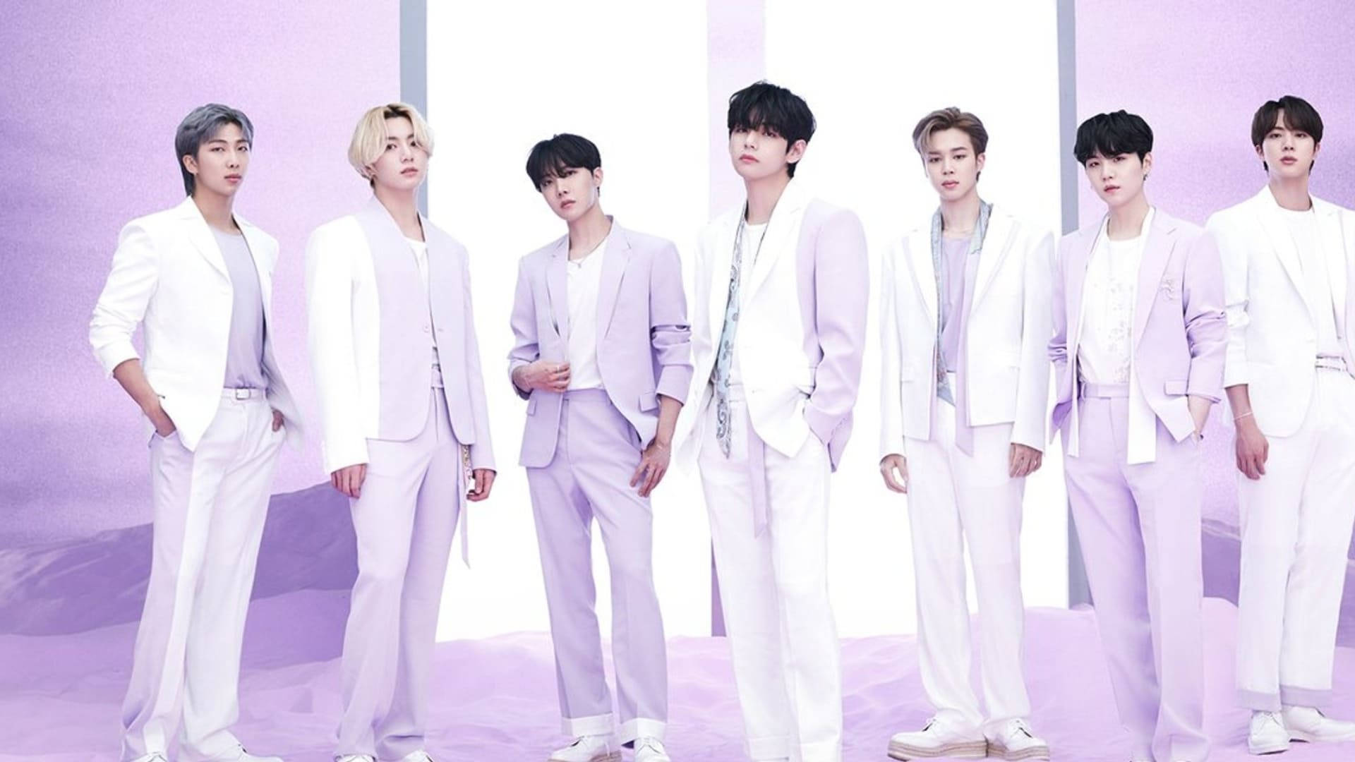 Download BTS K Pop Pastel Purple Wallpaper