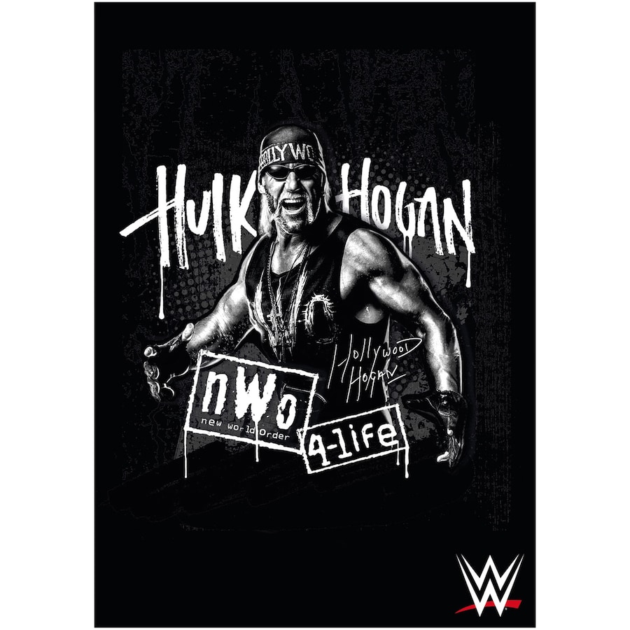 WWE Hulk Hogan Black and White Graphic Poster- Unframed A3