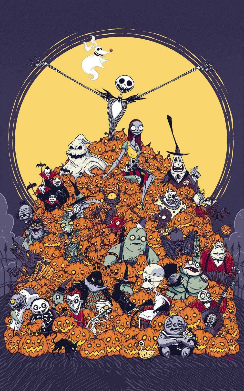 Download Check out this festive Nightmare Before Christmas Phone! Wallpaper