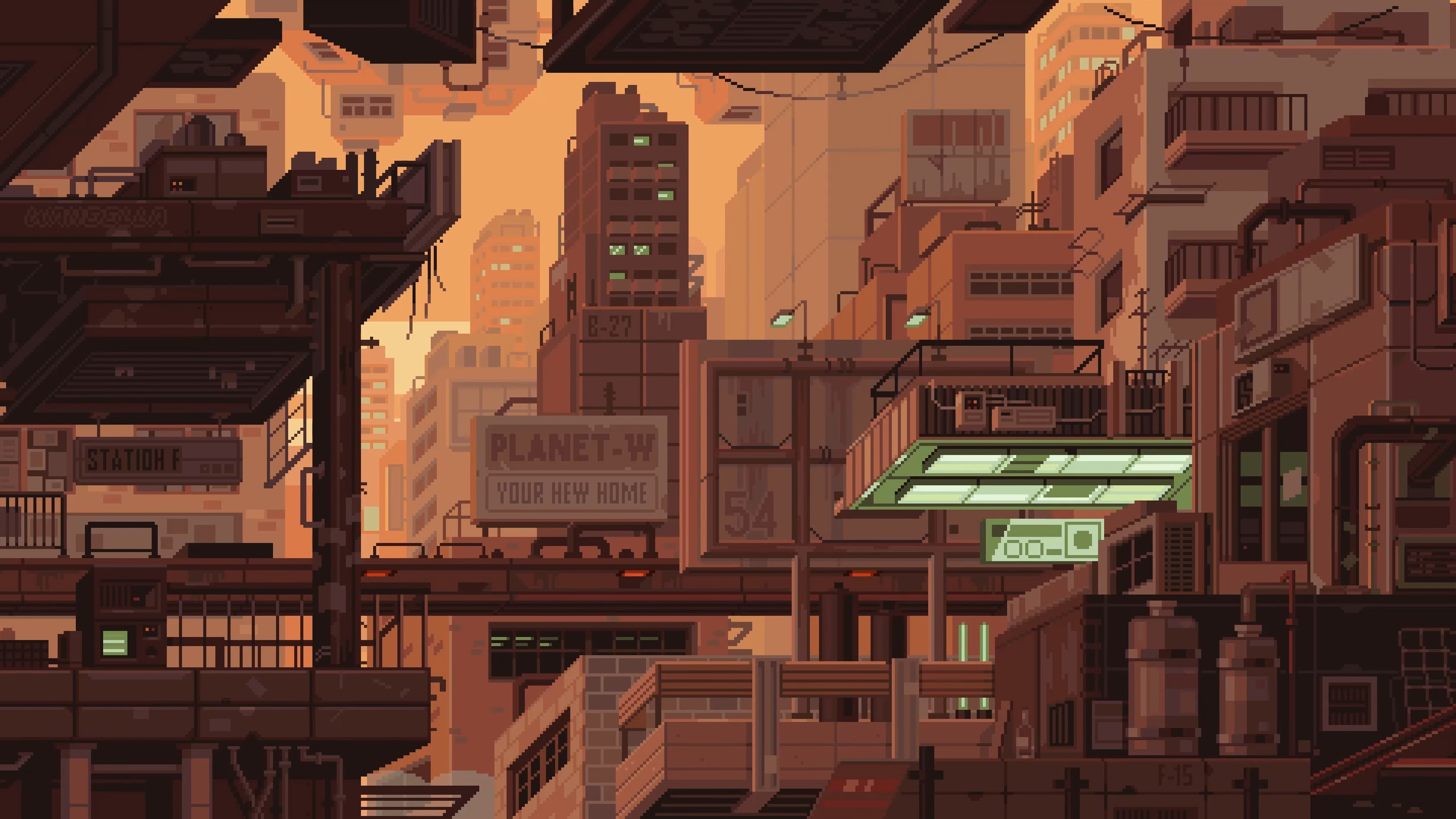 Pixel Art City Skyline Live Wallpaper: A Work in Progress
