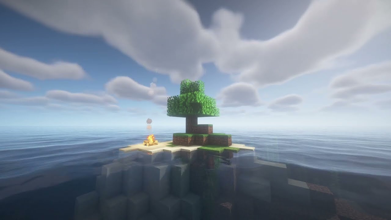 Minecraft Lonely Island Chill Ambient & Nostalgia Music. High End Shader