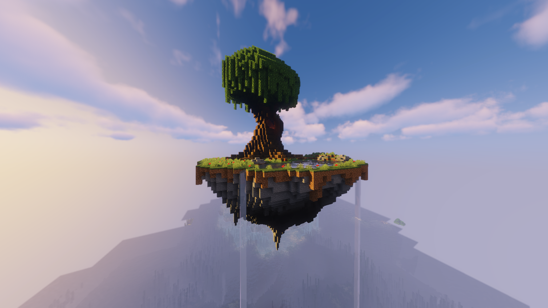 A floating island design I made for my survival world (Suggestions and criticism welcome)