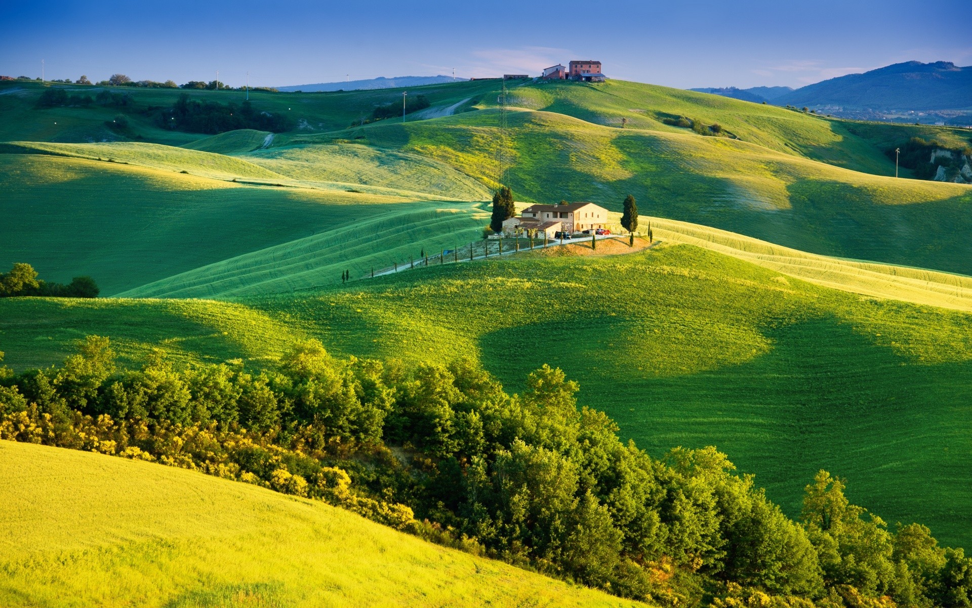 European landscape of rural fields