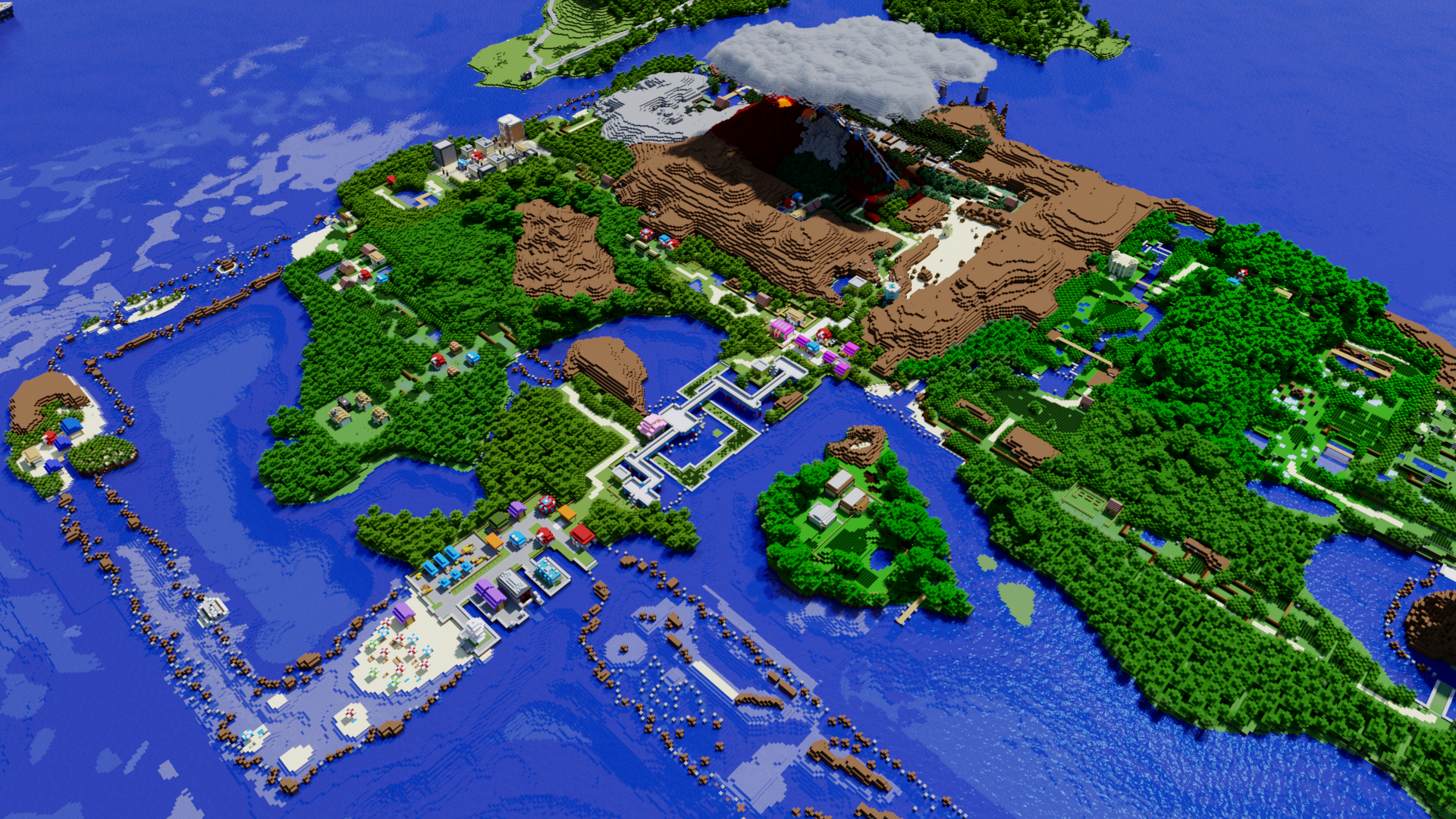 Pokémon Minecraft World HD Wallpaper