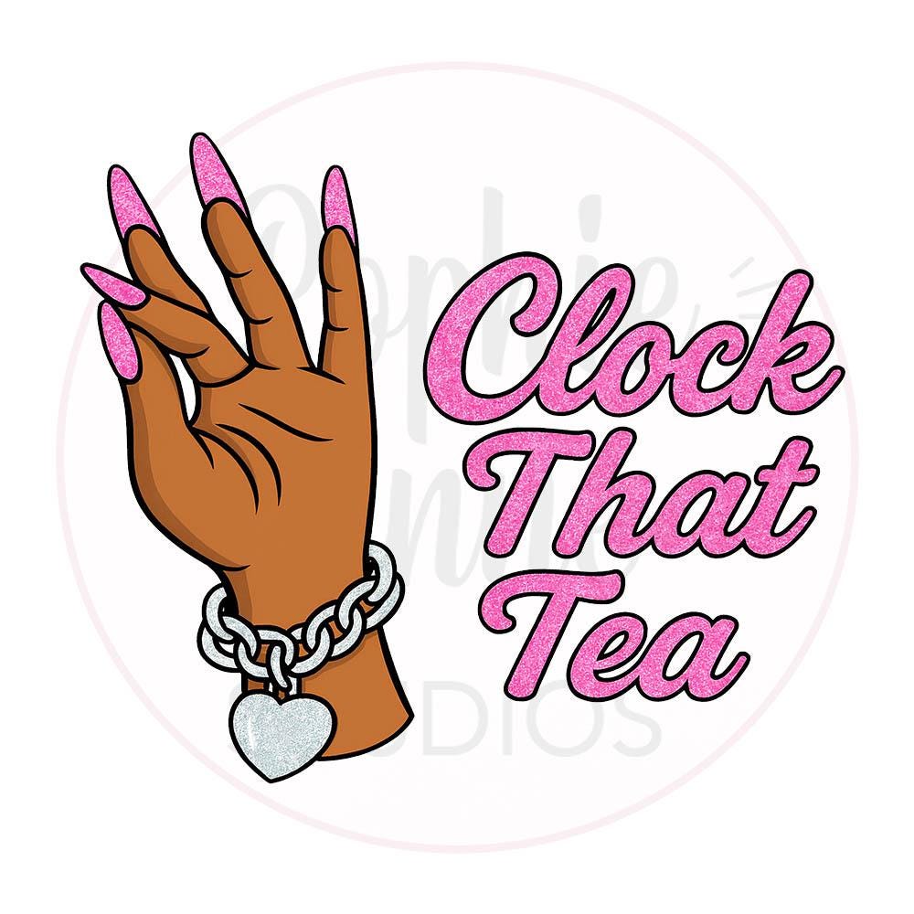 Clock That Tea Digital Download File Hand Symbol Gesture File Transparent Background